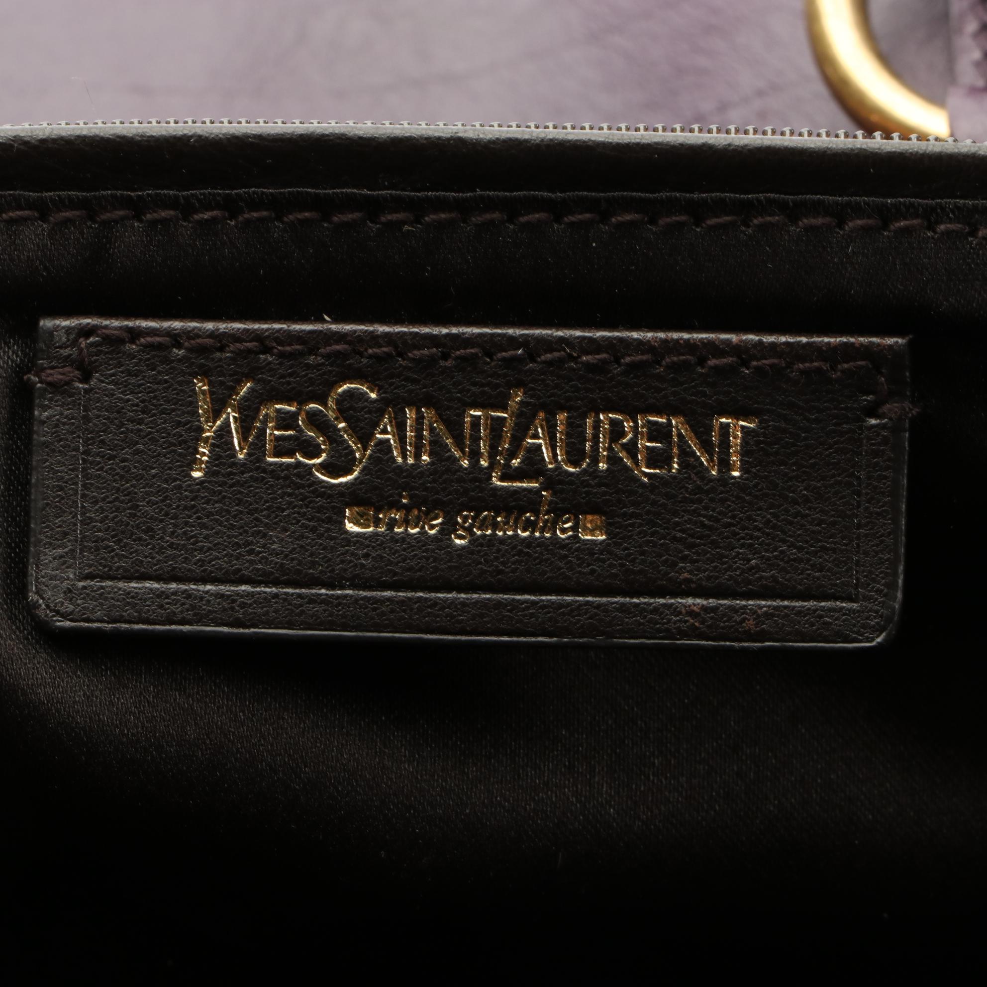 Yves Saint Laurent Muse Top Handle Bag in Grained Leather