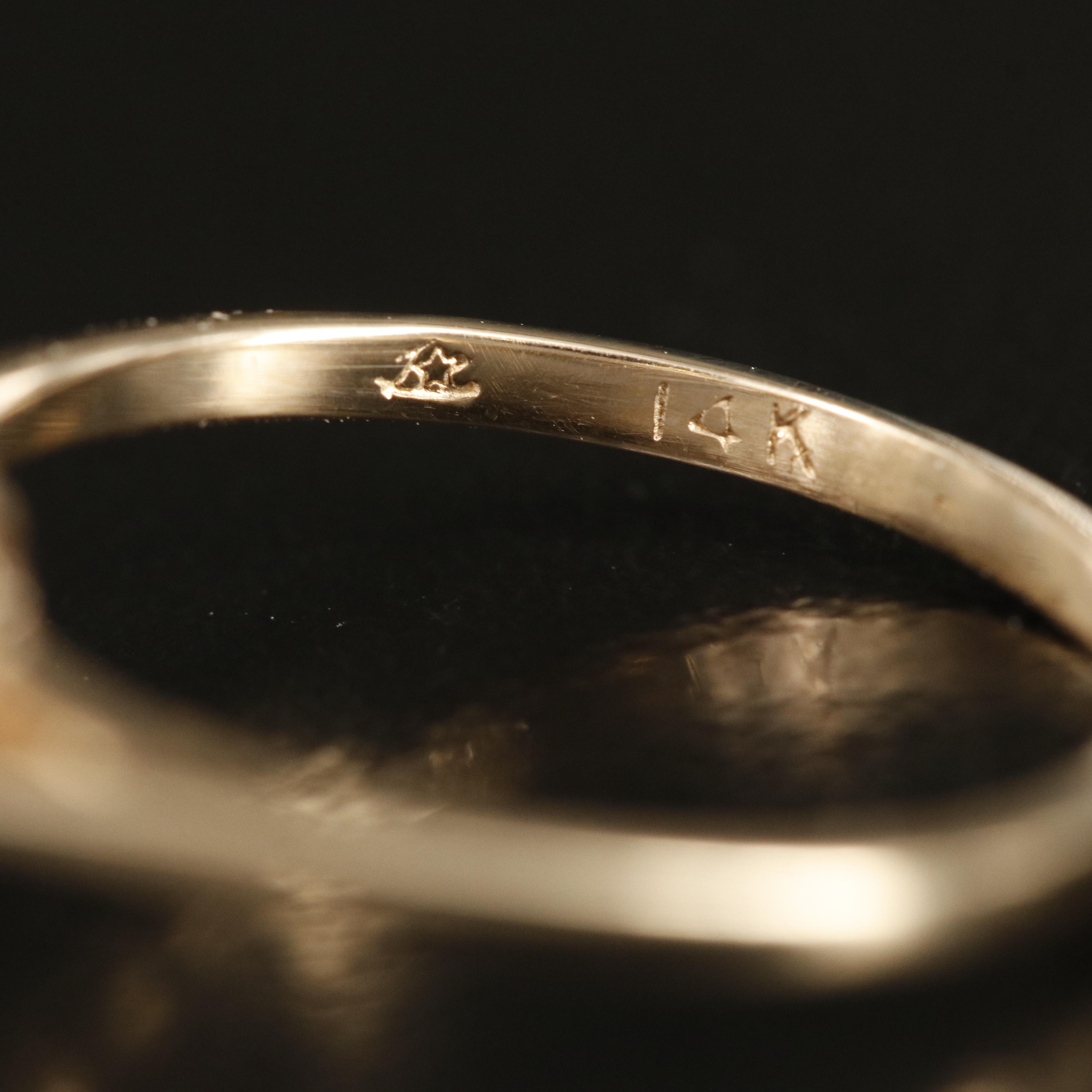 14K Amethyst and Diamond Ring