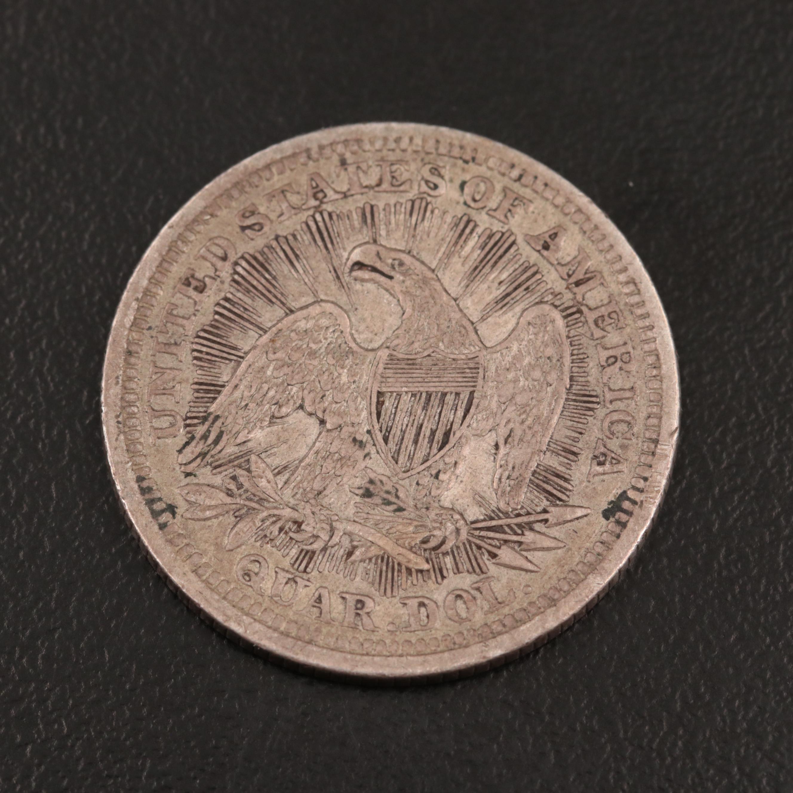 1853 "With Arrows and Rays" Seated Liberty Silver Quarter
