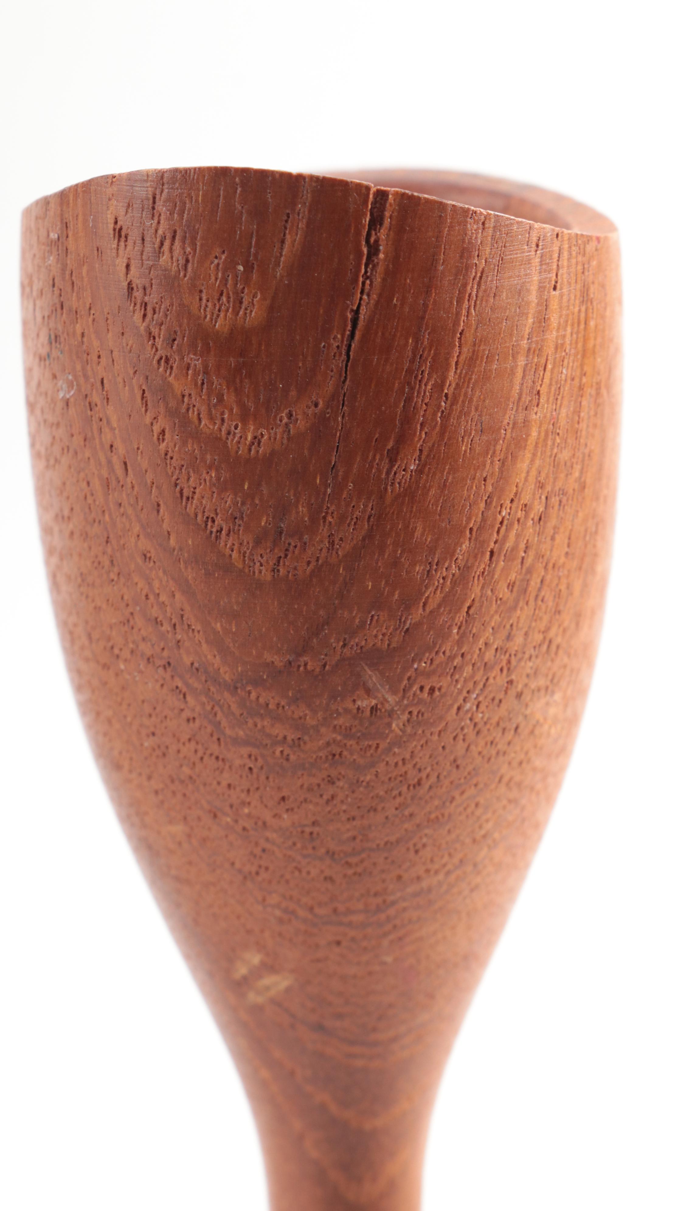 Danish Modern Teak Tulip Candlesticks, Mid-20th Century