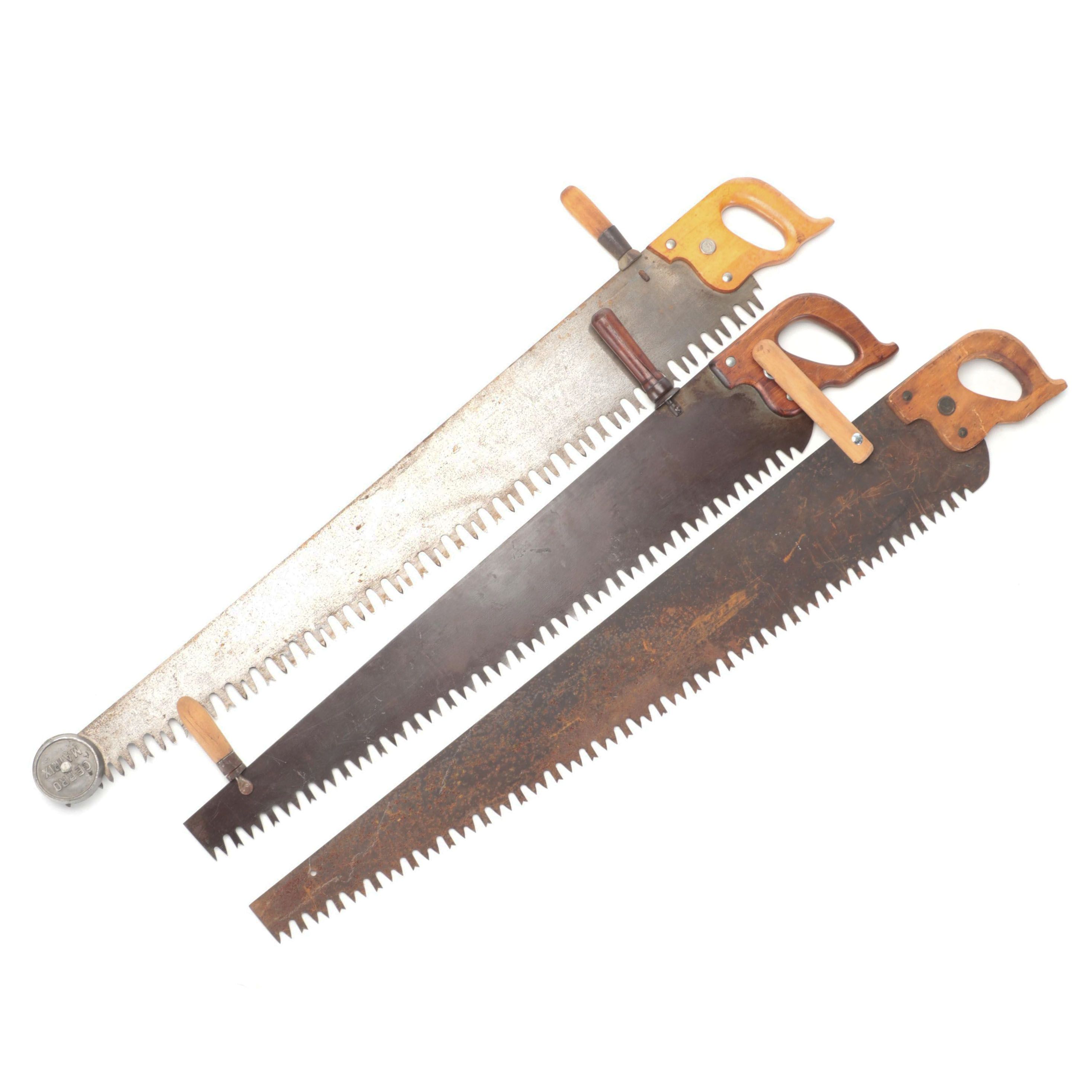 Three One-Man Crosscut Saws, 20th Century