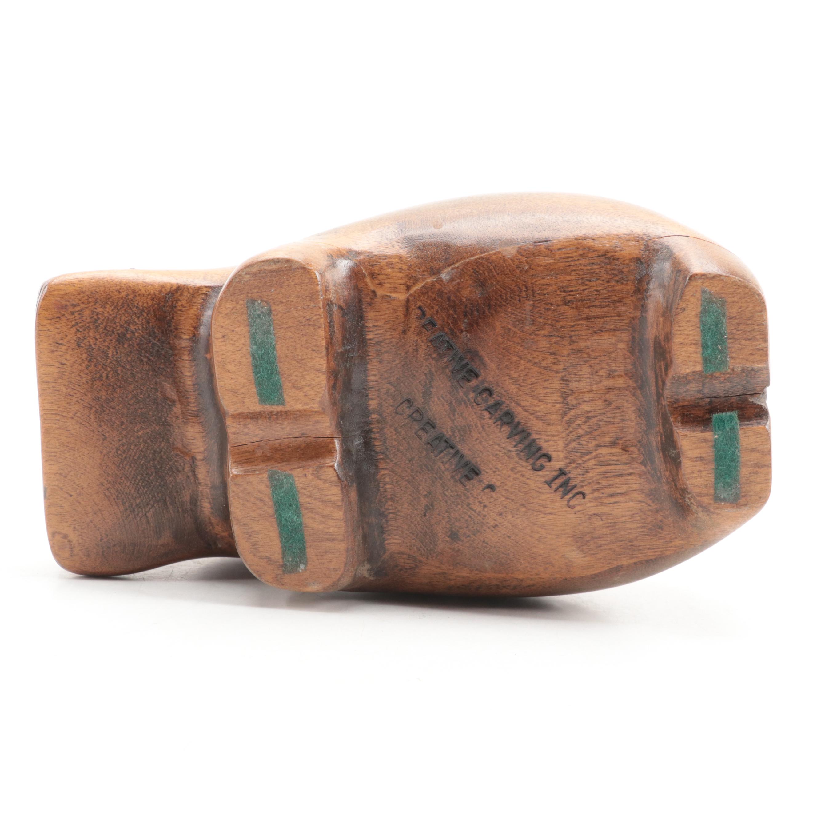 Carved Wooden Figurine, Mid to Late 20th Century