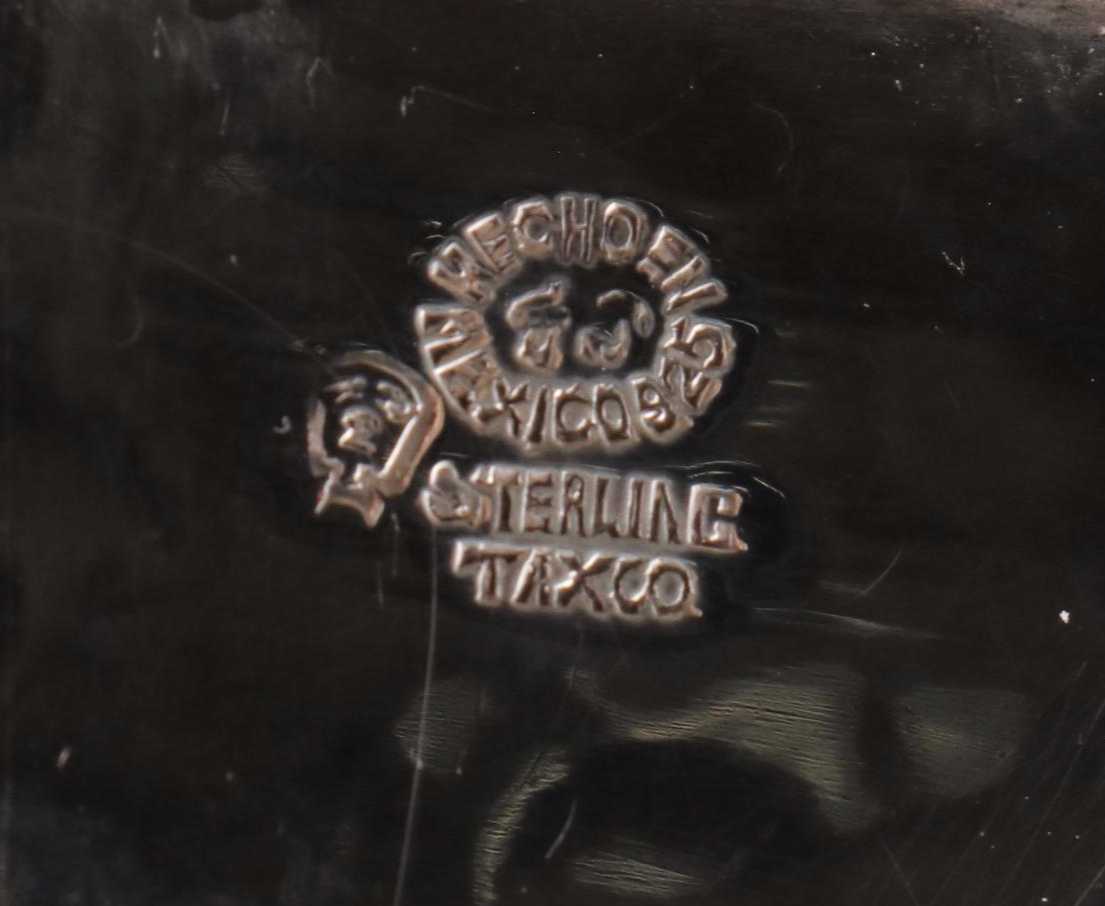 Sterling Silver and Metal Inlay Pillbox and Longhorn Buckle with Other Buckle