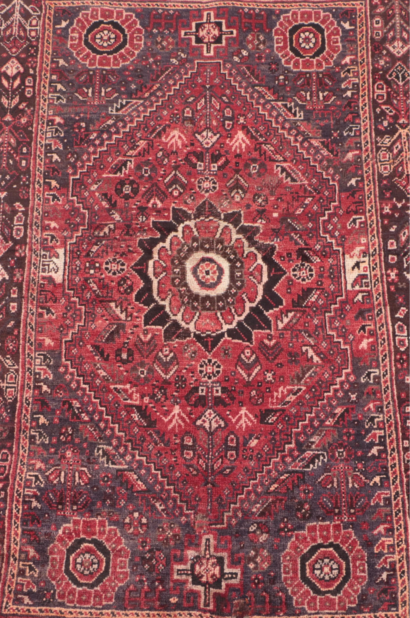3'3 x 4'11 Hand-Knotted Persian Qashqai Accent Rug