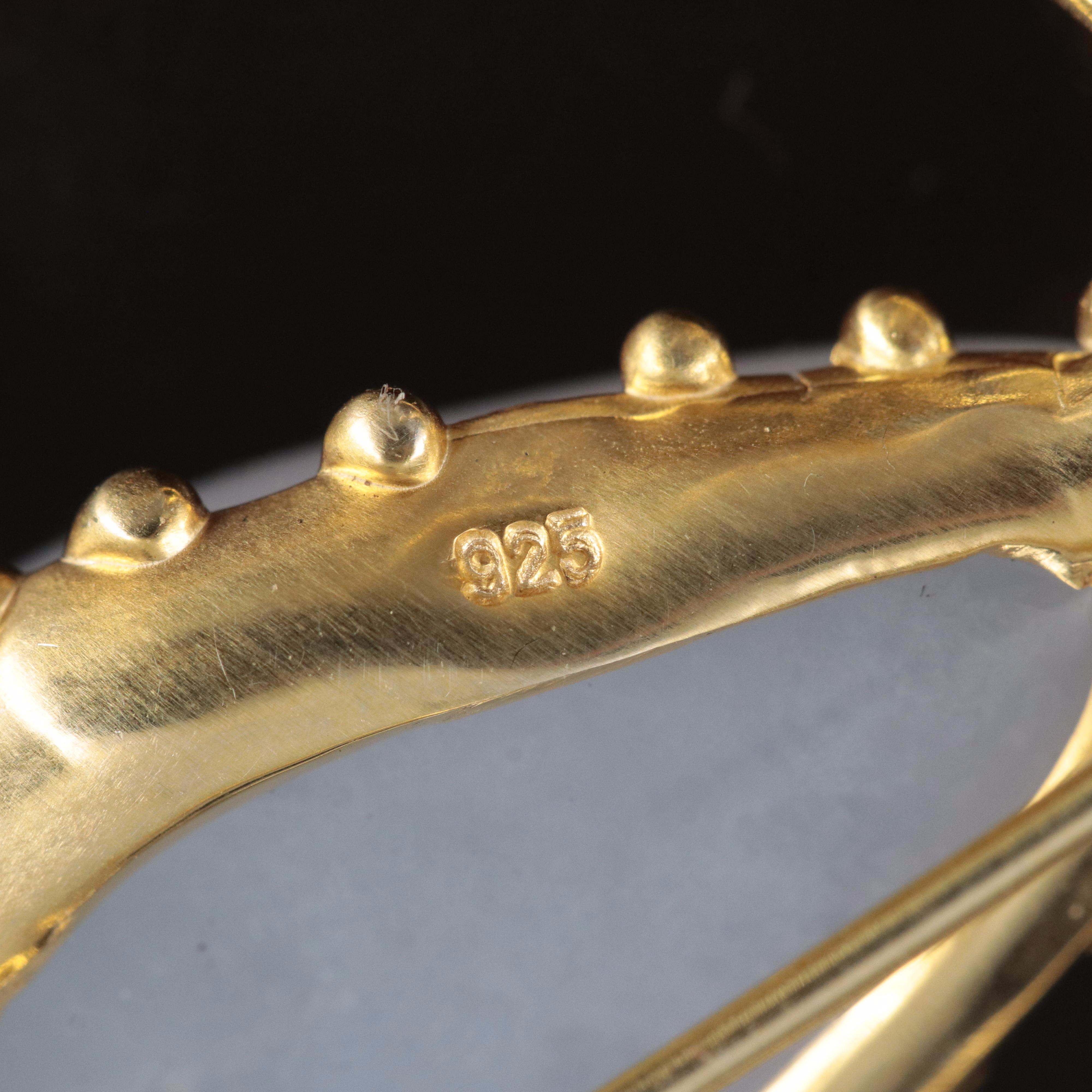 Sterling Chalcedony, Amethyst and Sapphire Spider Brooch