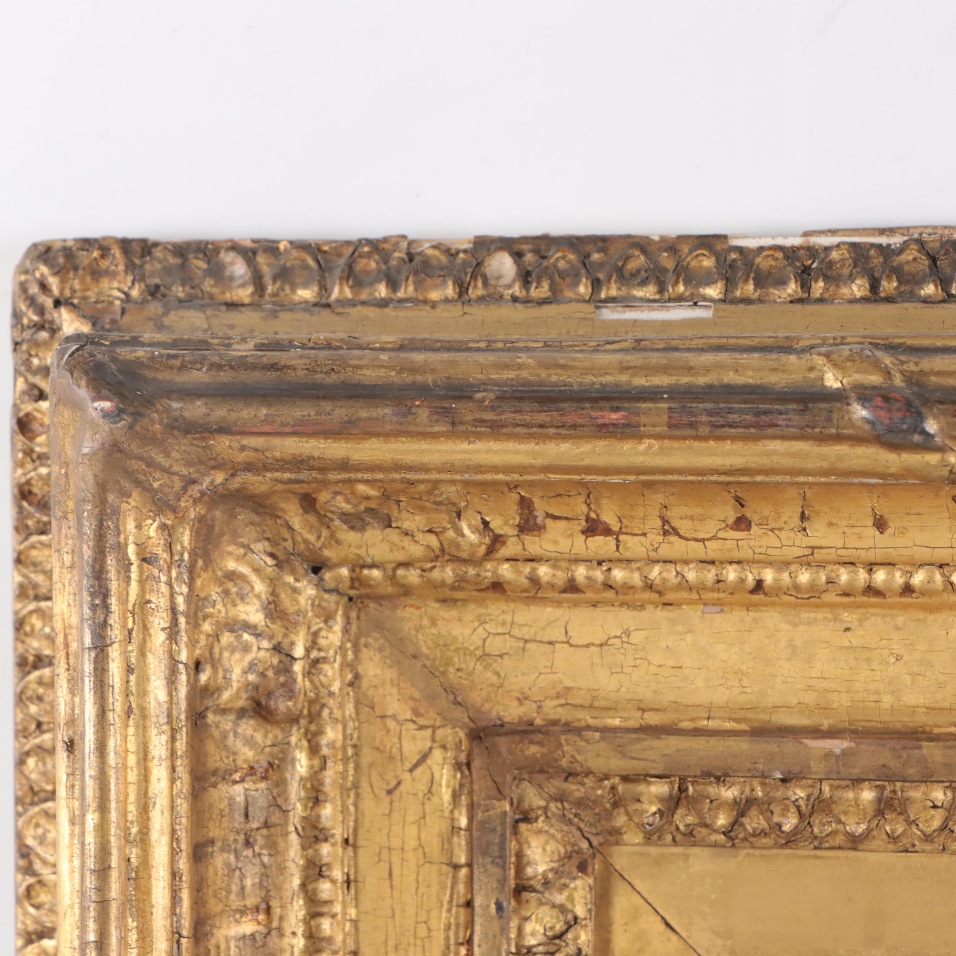 English School Barn Scene Oil Painting, Circa 1890