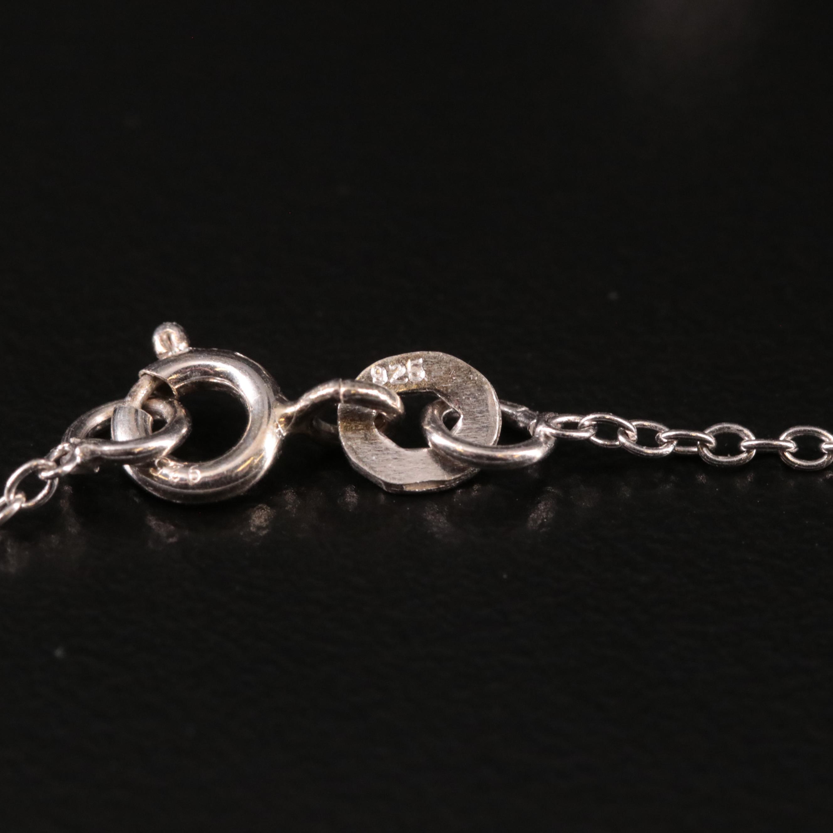 Sterling Emerald Pendant Necklace