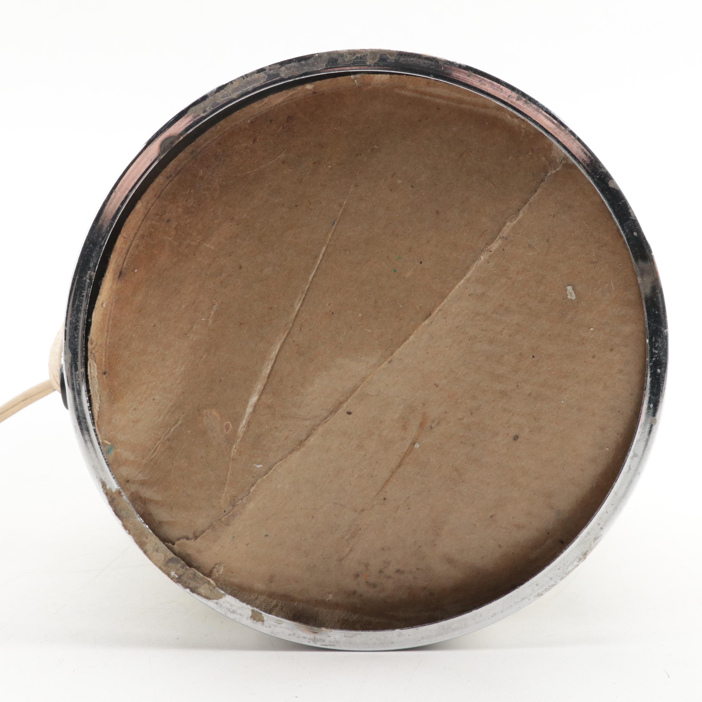 MCM Chrome and Ceramic Stacked Table Lamp, Mid-20th Century