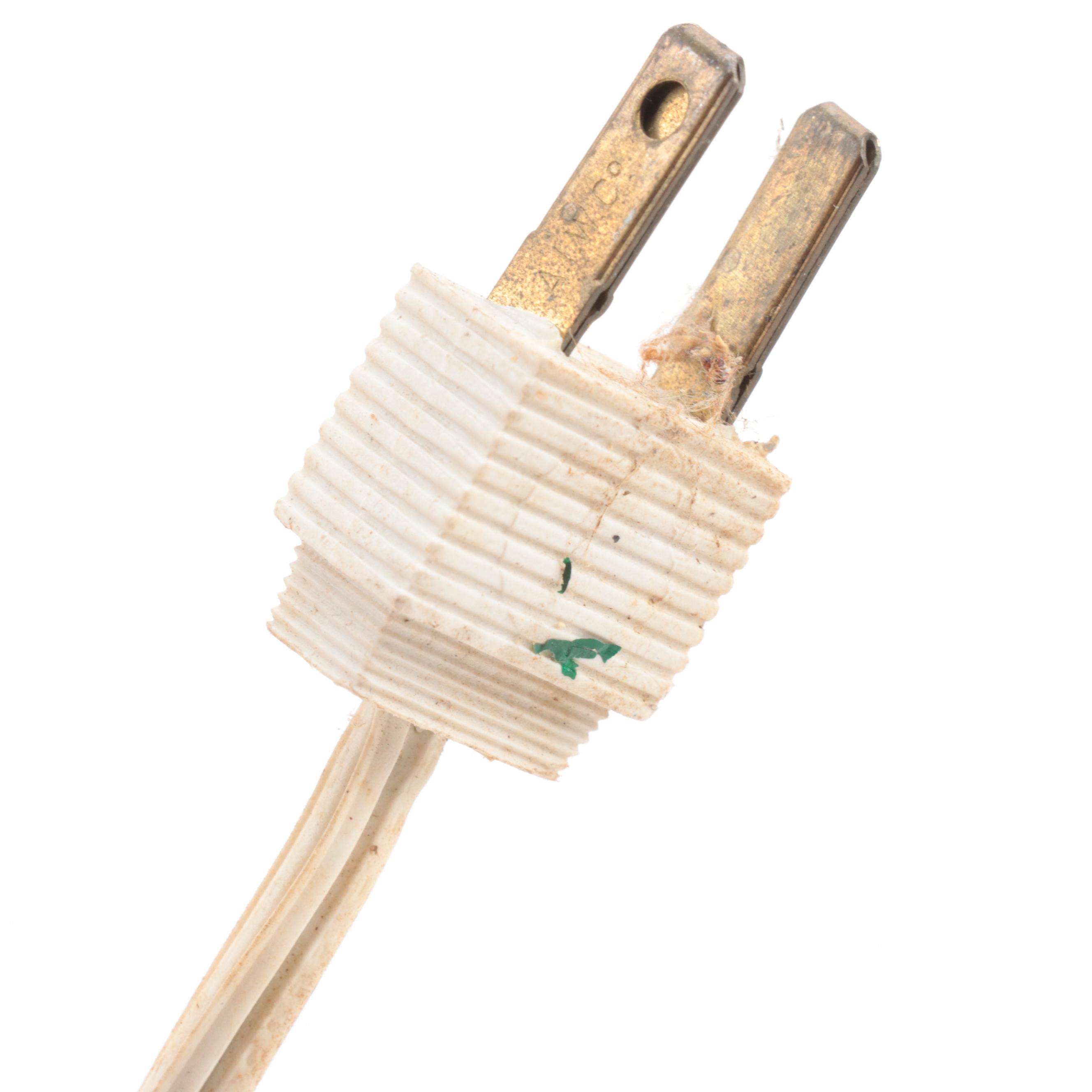 MCM Chrome and Ceramic Stacked Table Lamp, Mid-20th Century