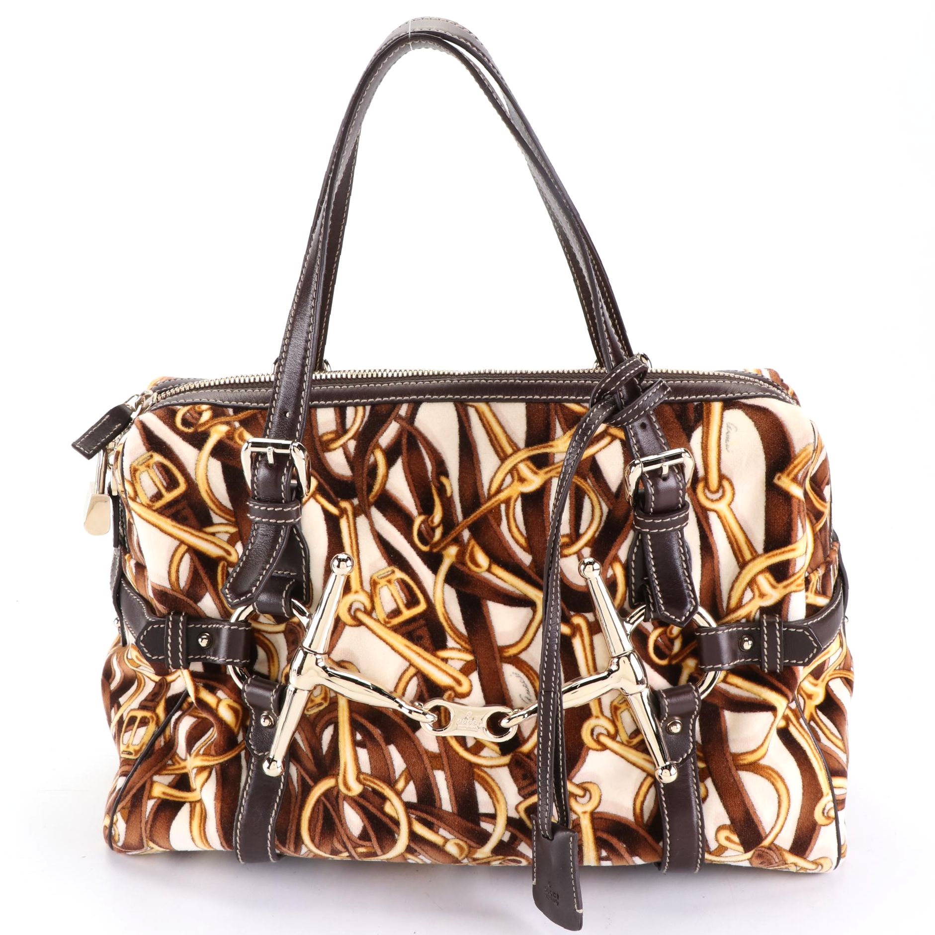 Gucci 85th Anniversary Boston Bag in Printed Velvet