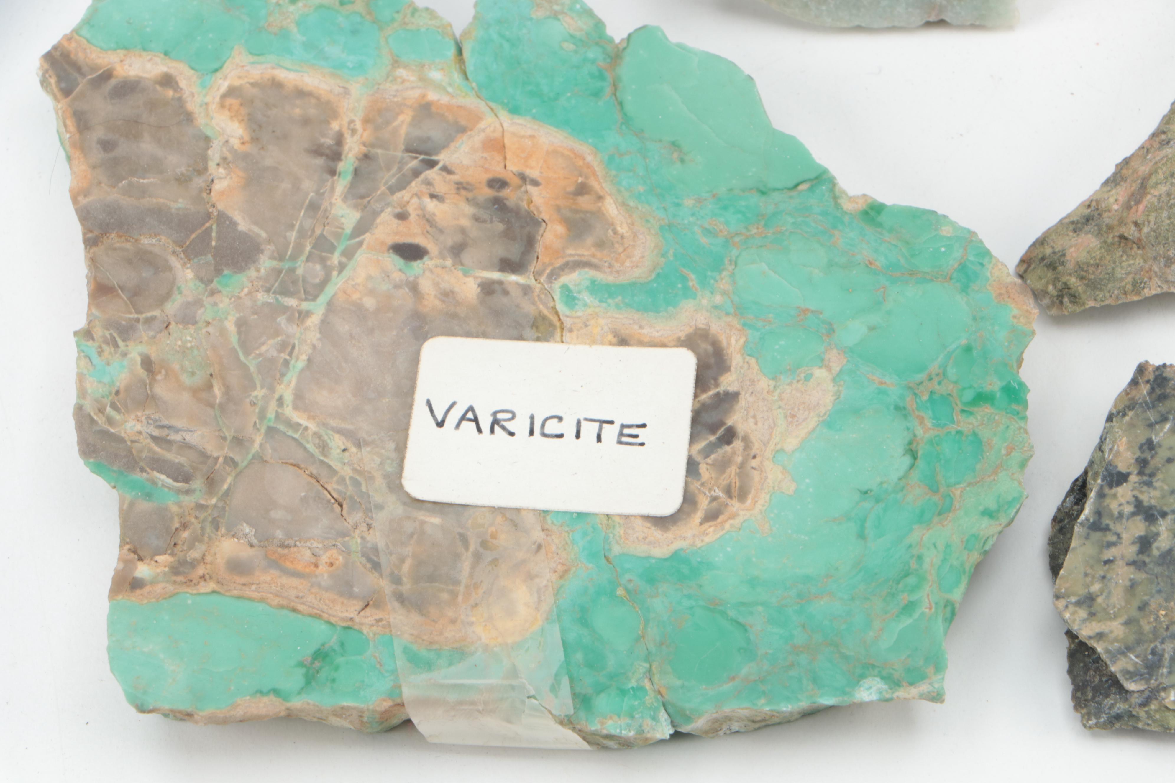 Variscite, Chalcopyrite, Chrysocolla and Other Mineral Specimens