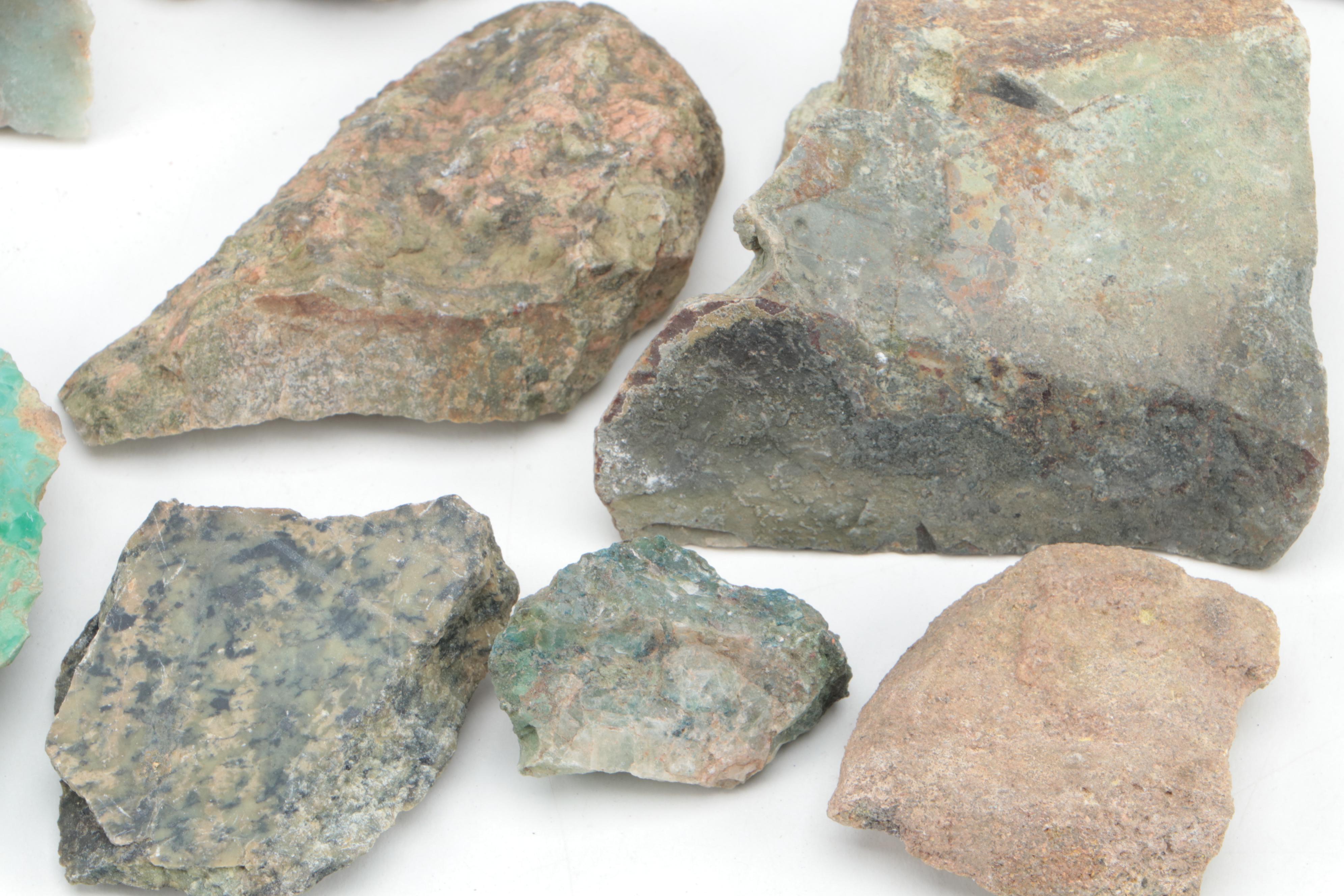 Variscite, Chalcopyrite, Chrysocolla and Other Mineral Specimens