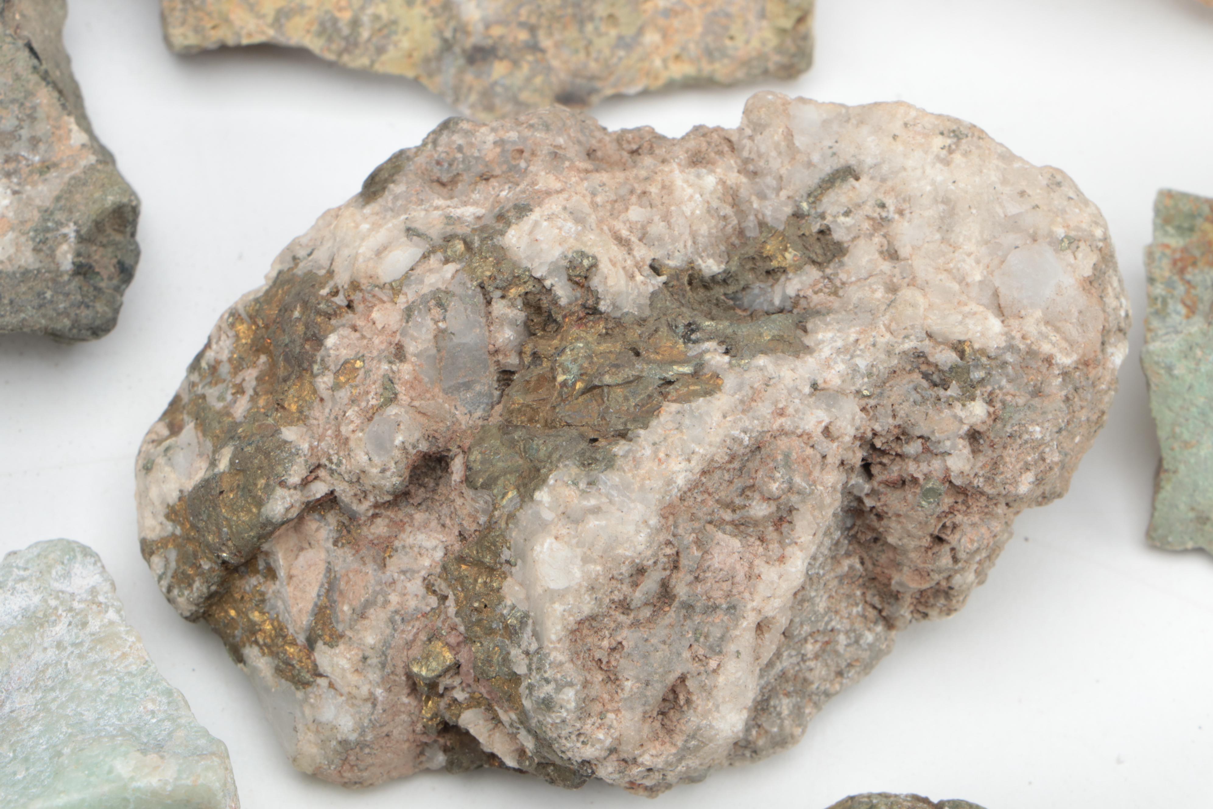 Variscite, Chalcopyrite, Chrysocolla and Other Mineral Specimens