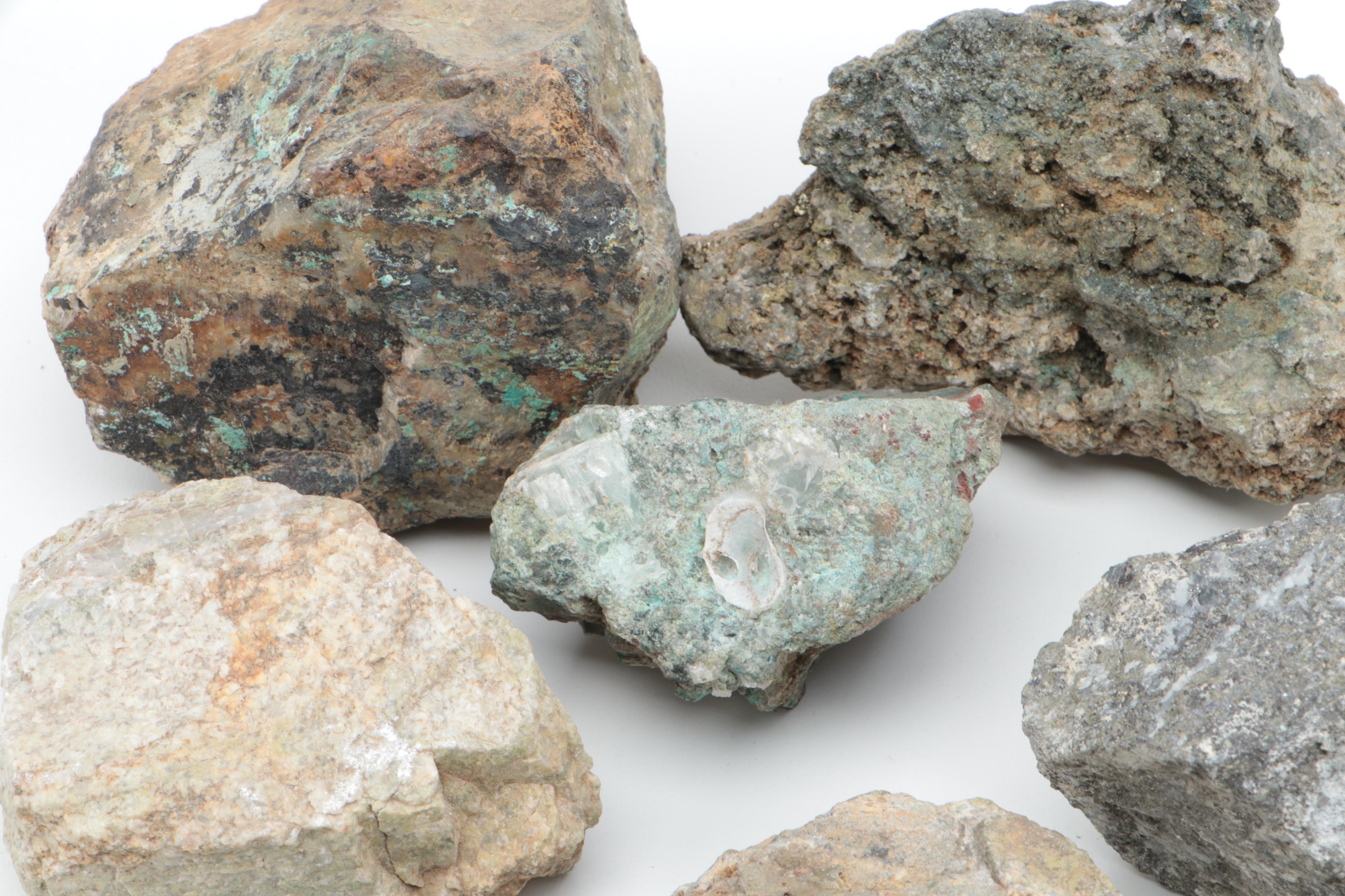 Variscite, Chalcopyrite, Chrysocolla and Other Mineral Specimens