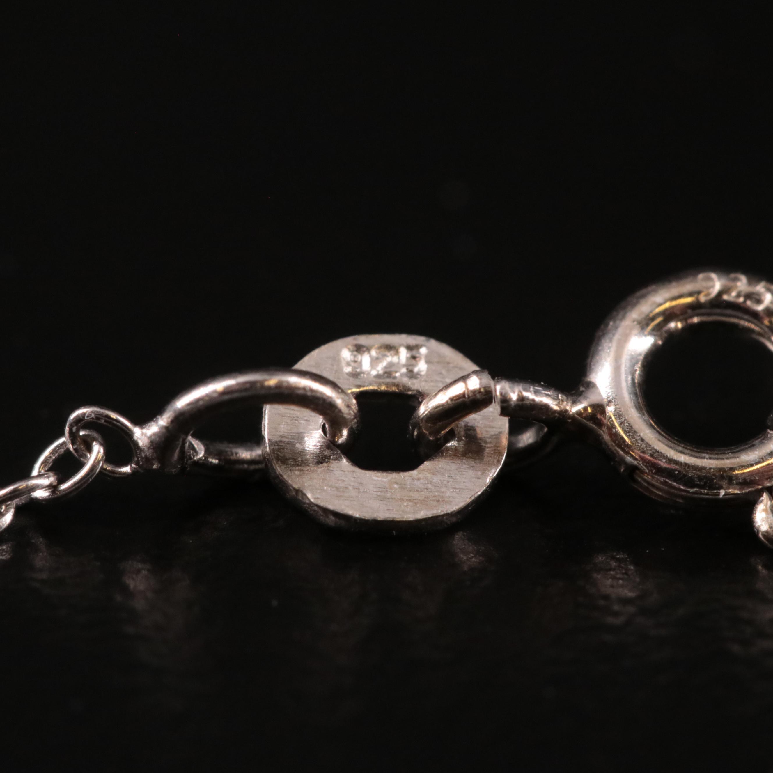 Sterling Emerald Pendant Necklace