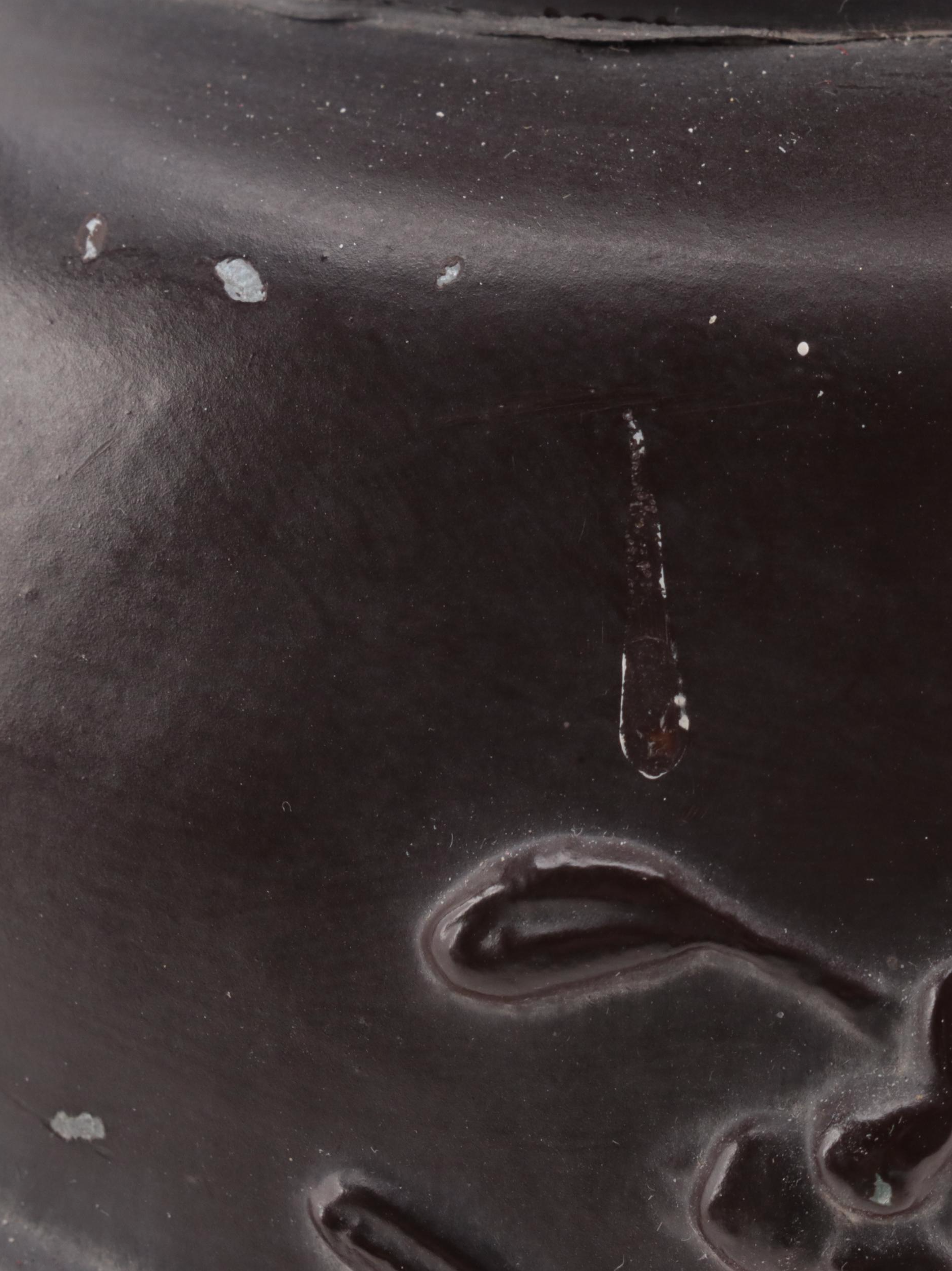 Japanese Style Guardian Lion Handled Bronzed Metal Vase Table Lamp