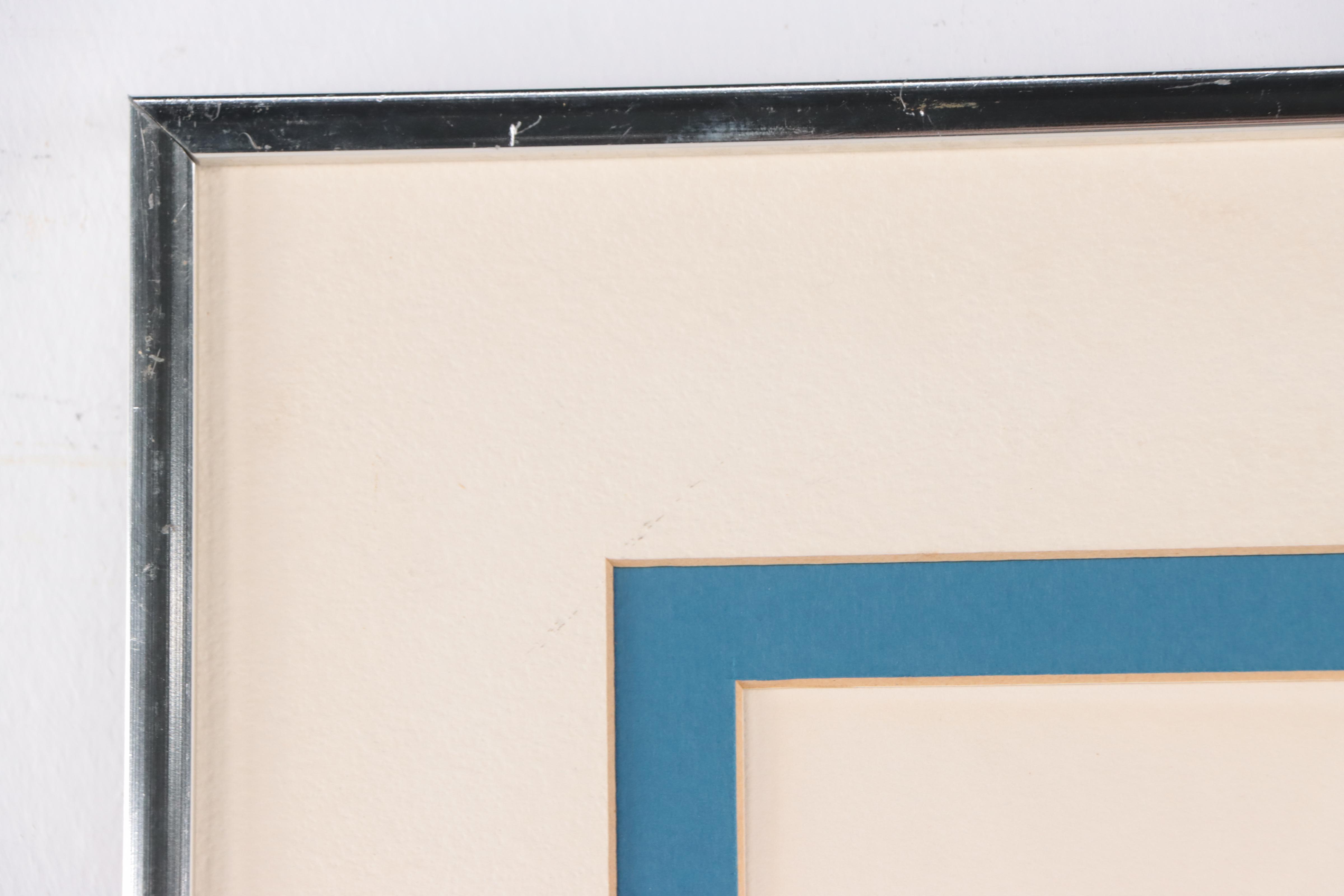 Art Nouveau Style Hand-Colored Lithograph