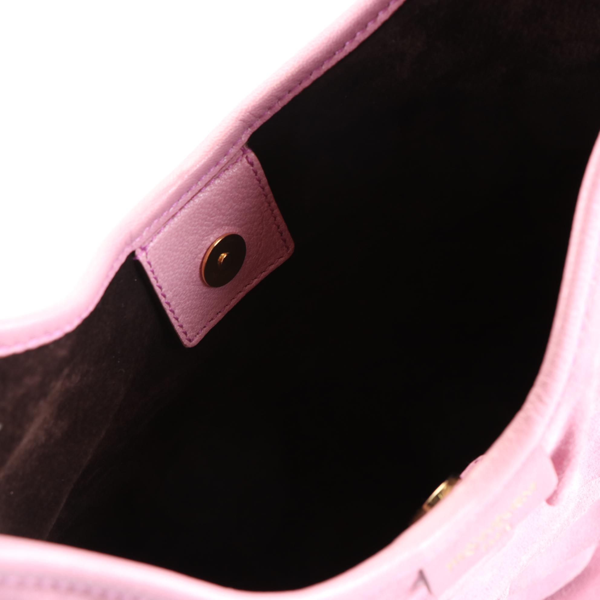 Yves Saint Laurent Mombasa Saint Tropez Handbag in Tiered Suede