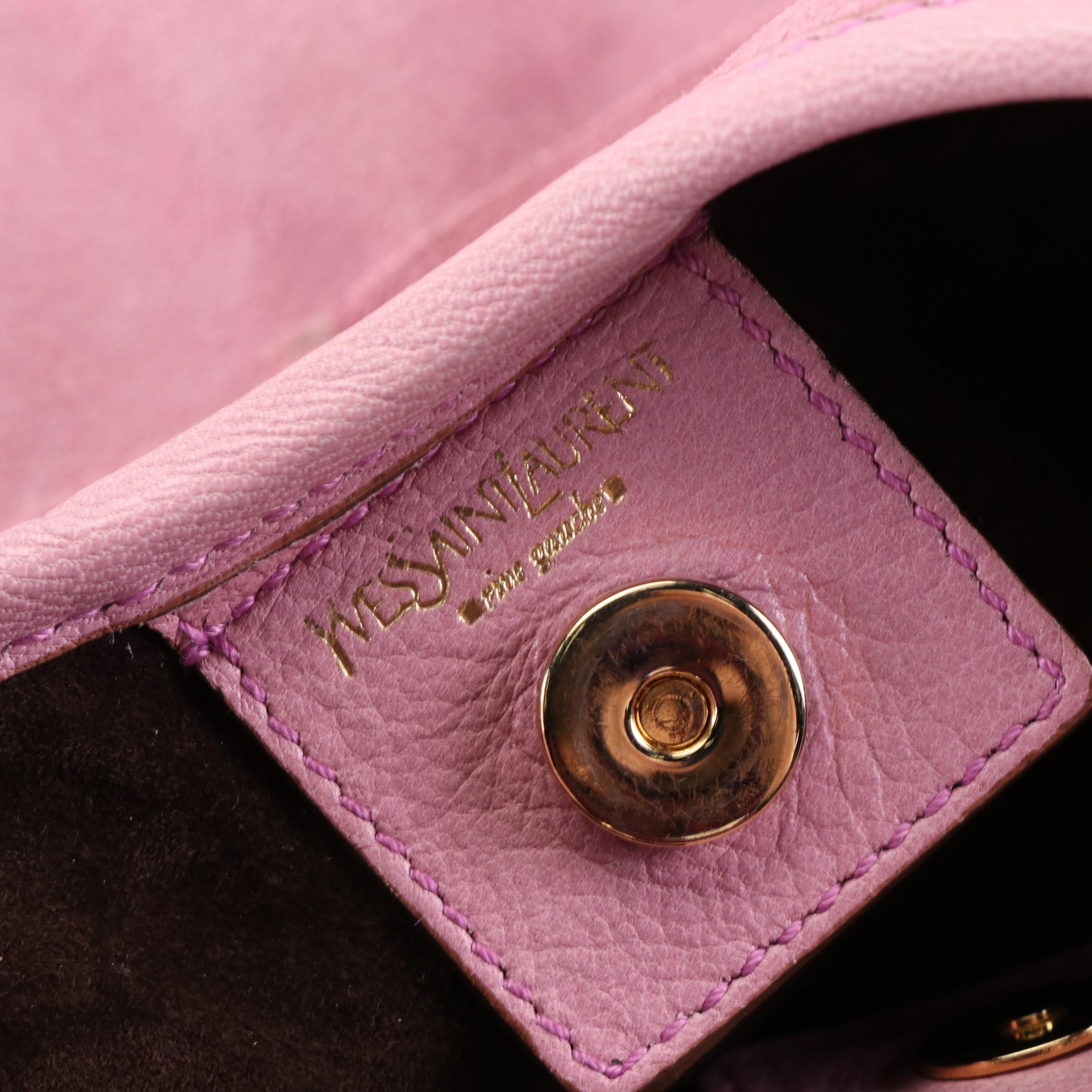 Yves Saint Laurent Mombasa Saint Tropez Handbag in Tiered Suede