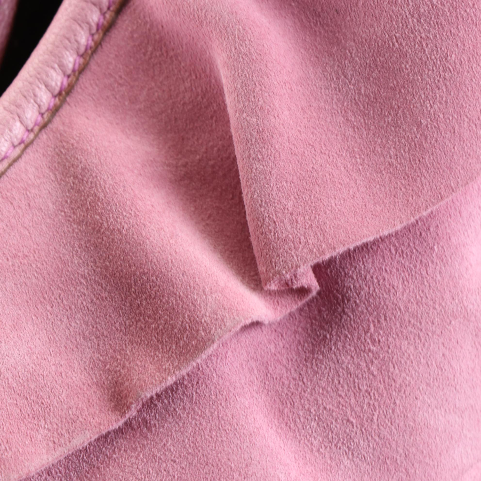 Yves Saint Laurent Mombasa Saint Tropez Handbag in Tiered Suede