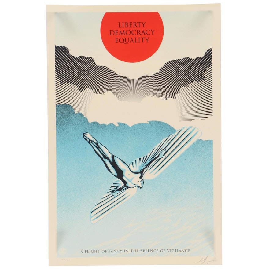 Shepard Fairey Serigraph "Icarus Pride," 2022