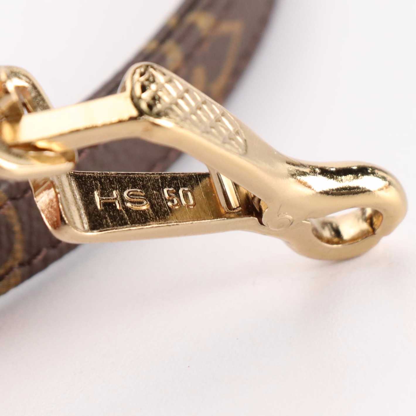 Louis Vuitton Baxter MM Pet Leash in Monogram Canvas and Leather with Box