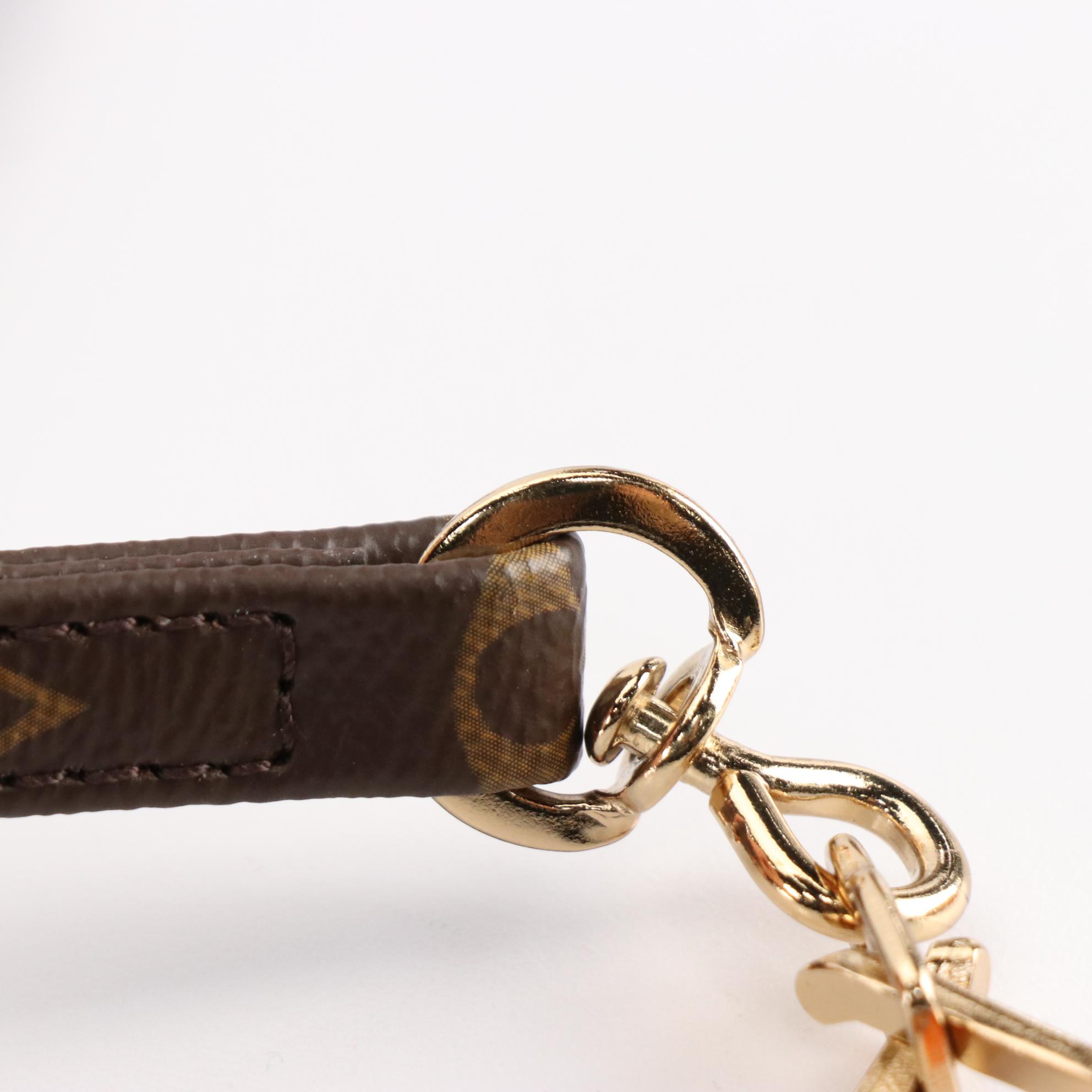 Louis Vuitton Baxter MM Pet Leash in Monogram Canvas and Leather with Box