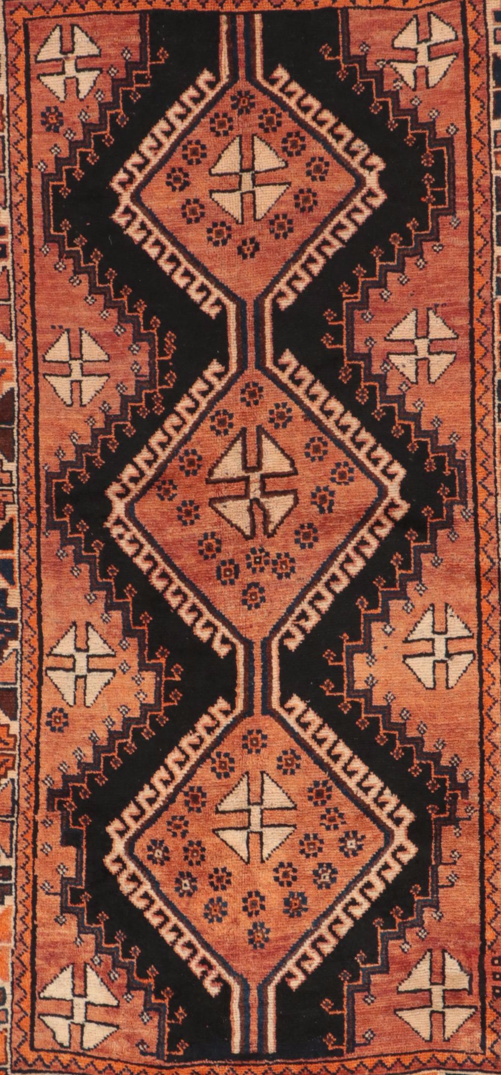 3'7 x 7' Hand-Knotted Persian Shiraz Area Rug