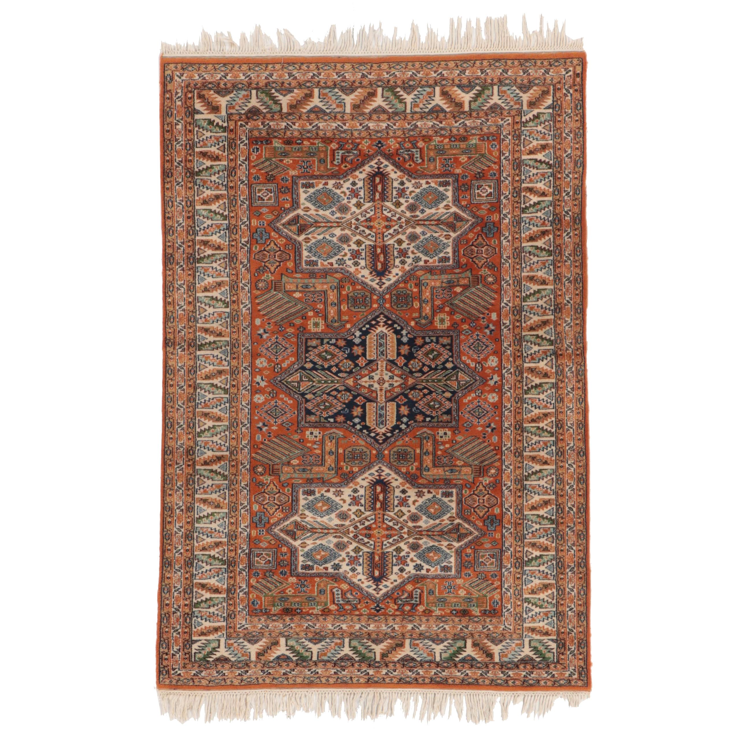 4'1 x 6'6 Hand-Knotted Caucasian Akstafa Area Rug