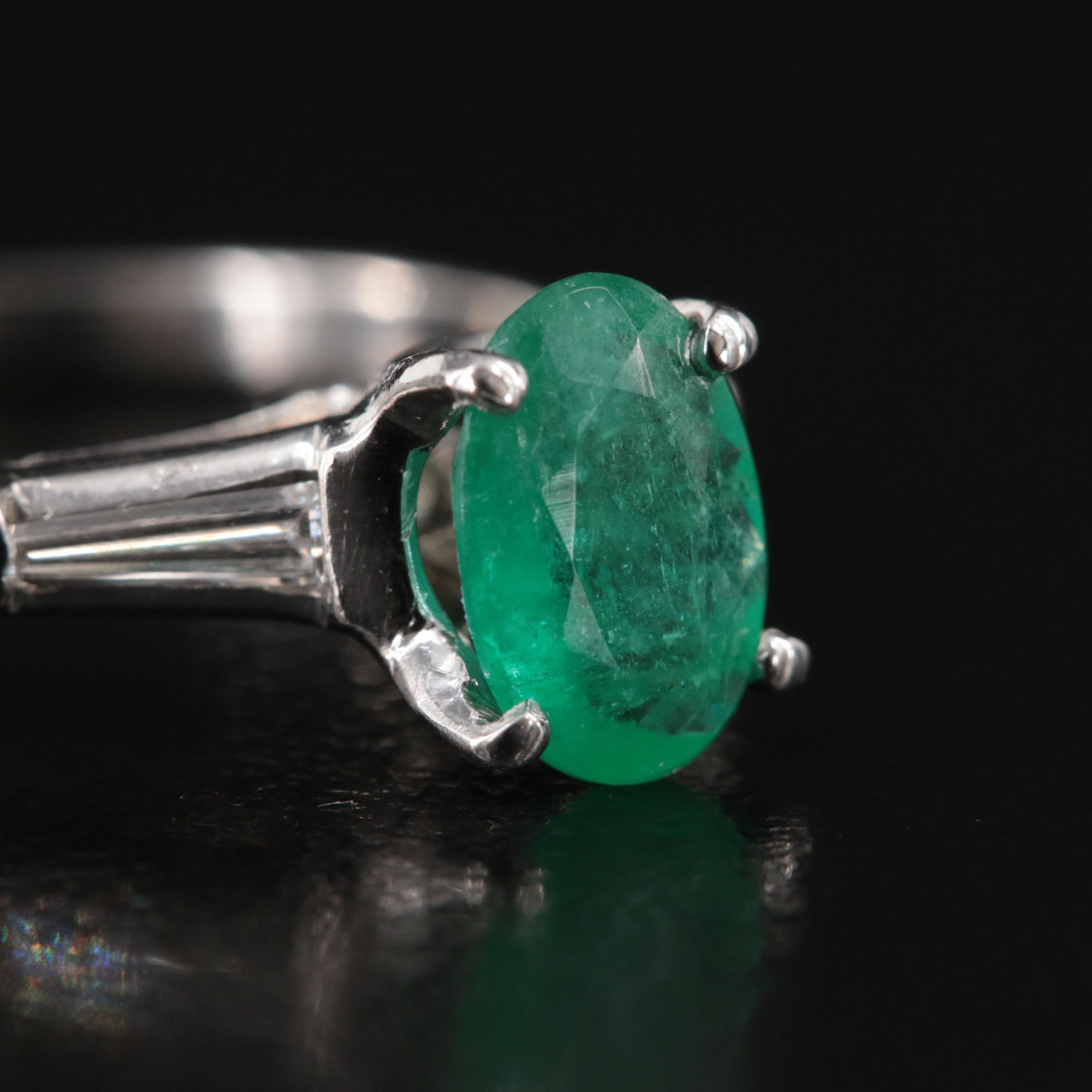 14K Emerald and Diamond Ring