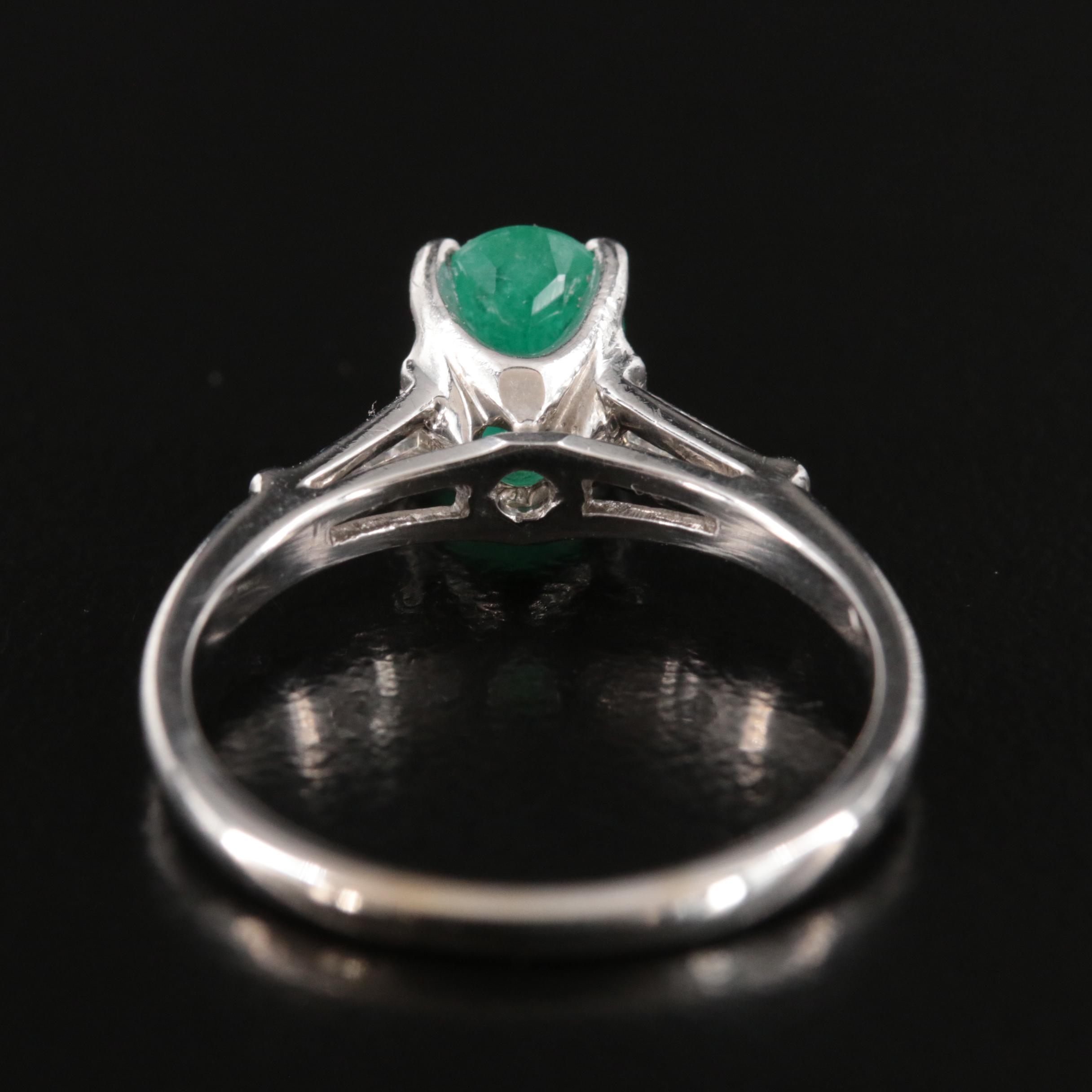 14K Emerald and Diamond Ring