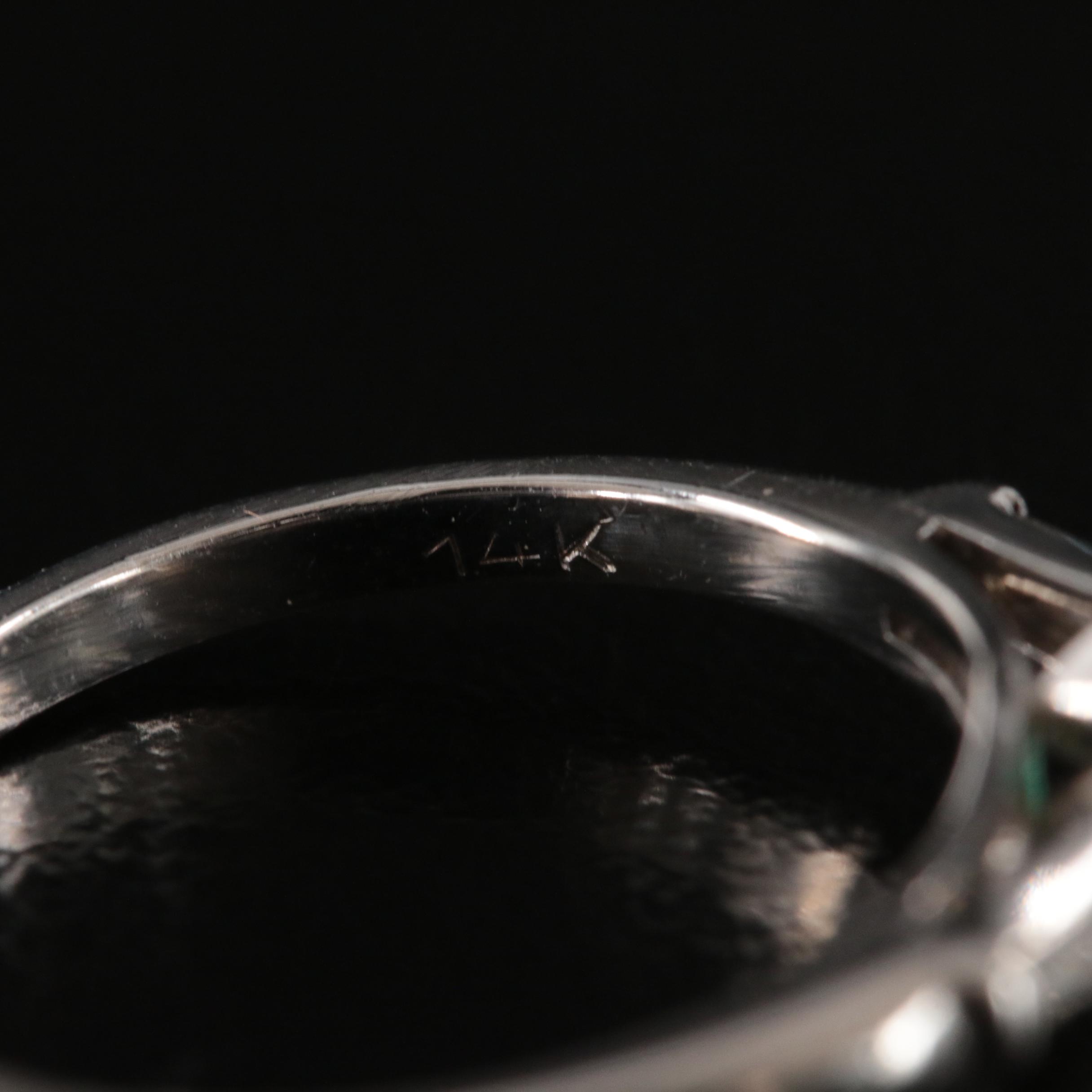 14K Emerald and Diamond Ring