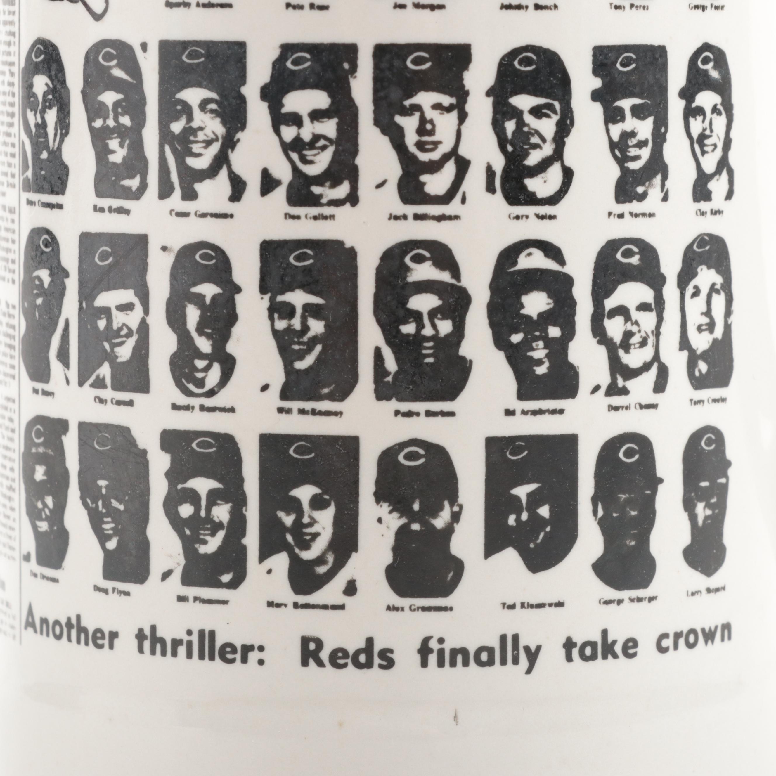 1975 Cincinnati Reds MLB World Series Champions Cincinnati Post Beer Stein