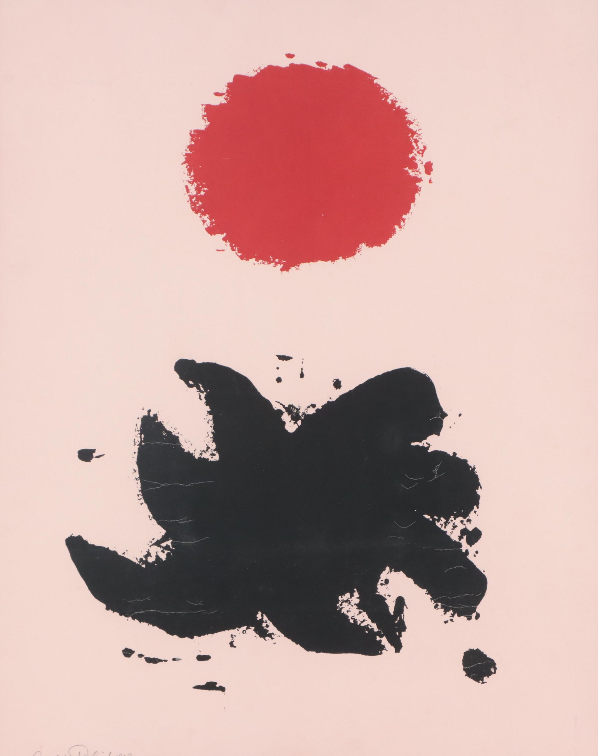 Adolph Gottlieb Serigraph "Pink High," 1969