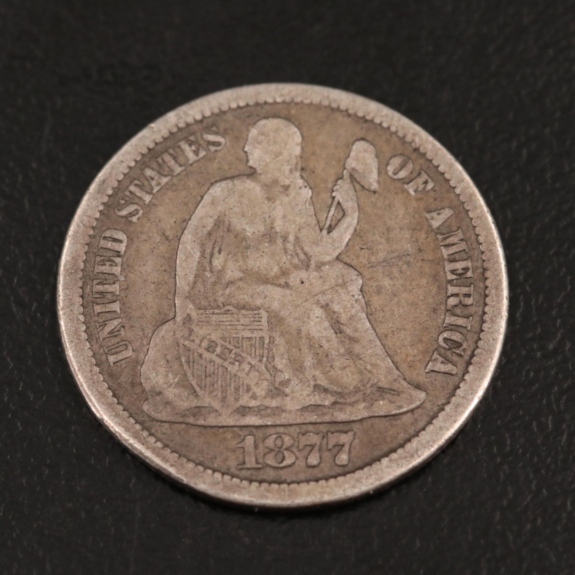 1877-CC Seated Liberty Dime