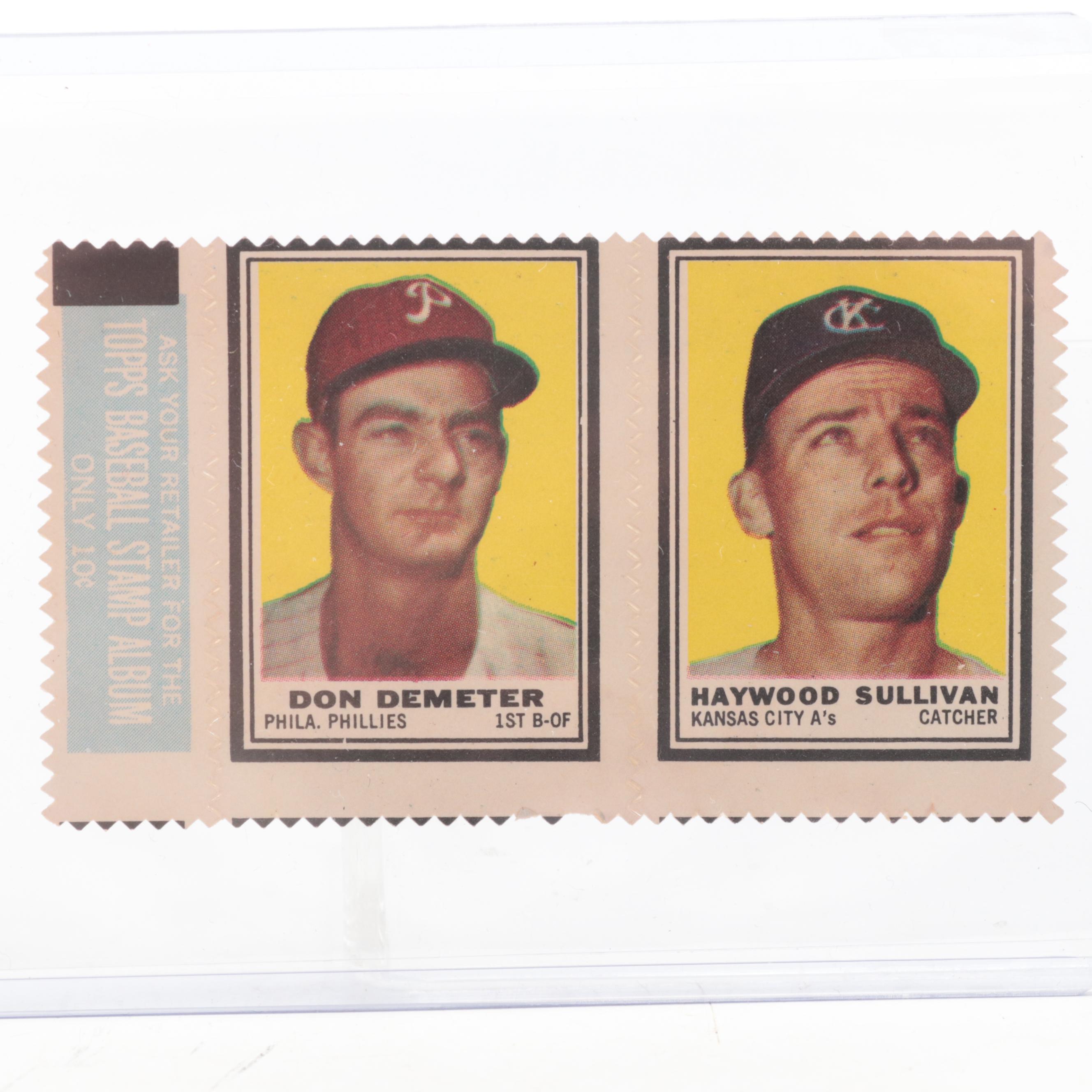 1962 Topps Stamp Panels with Sandy Koufax, Hobie Landrith and More