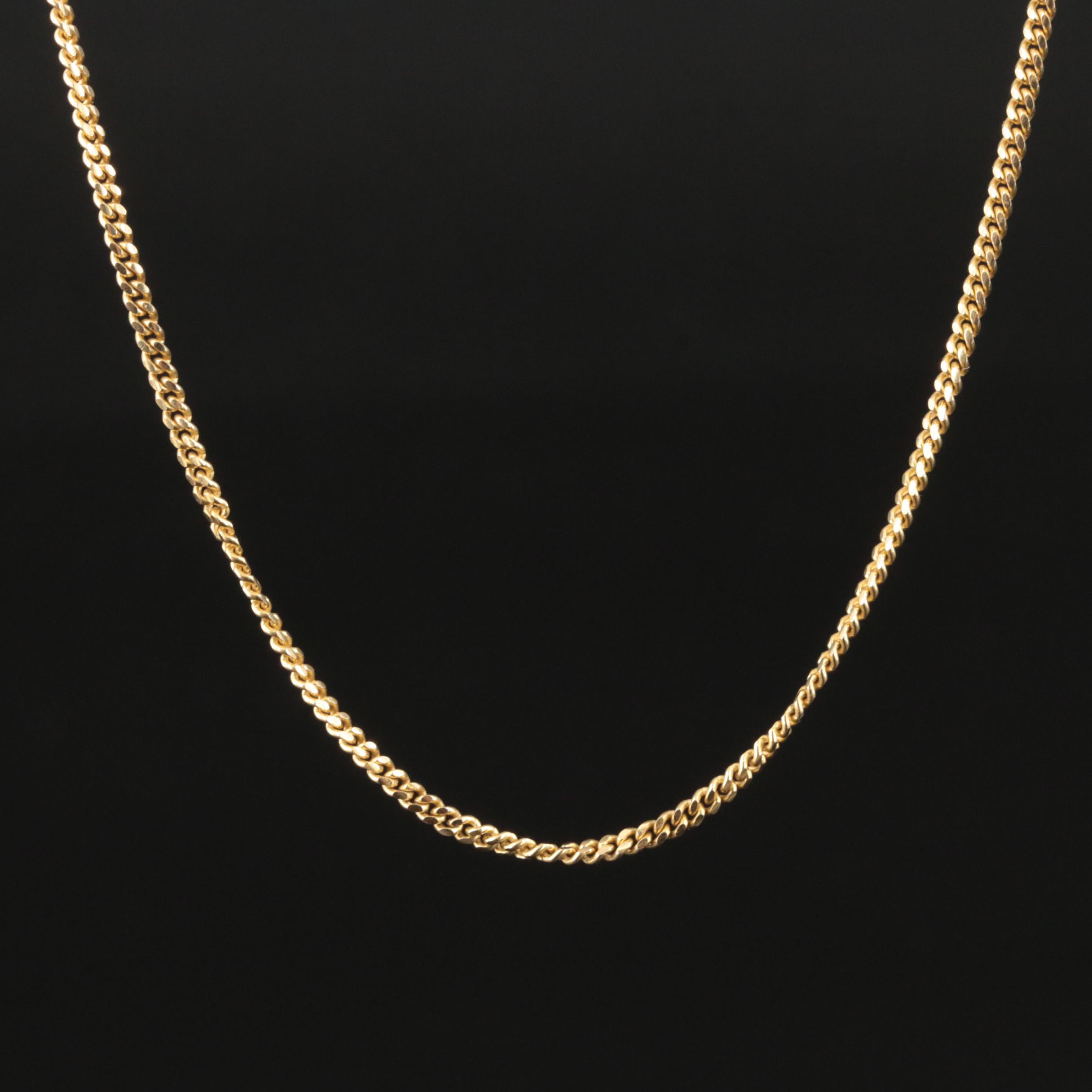 14K Curb Chain Necklace