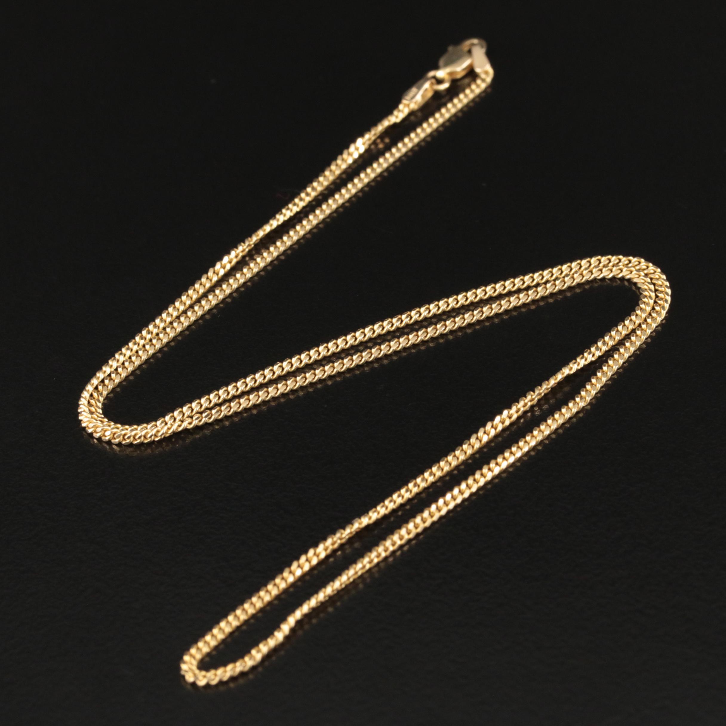 14K Curb Chain Necklace