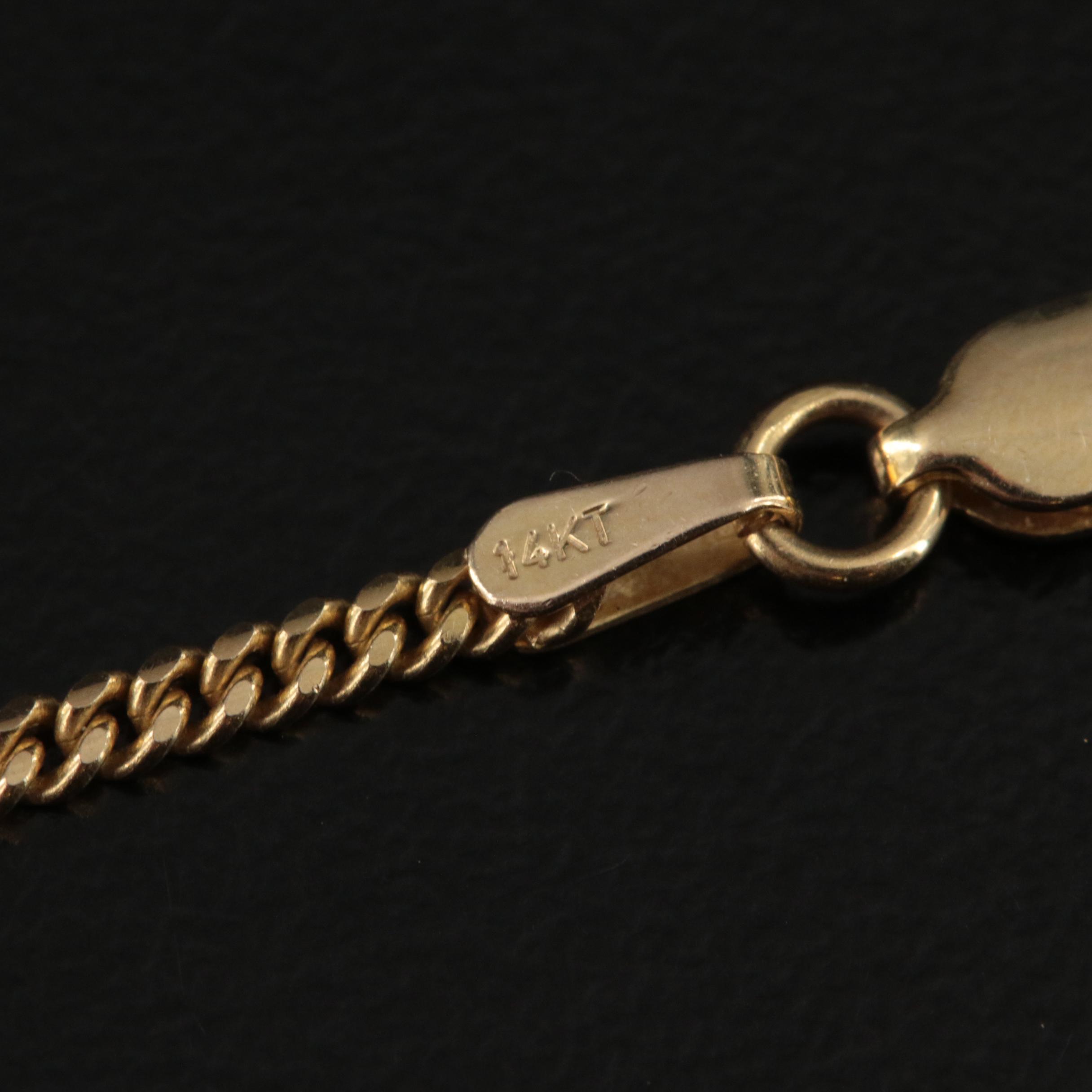 14K Curb Chain Necklace