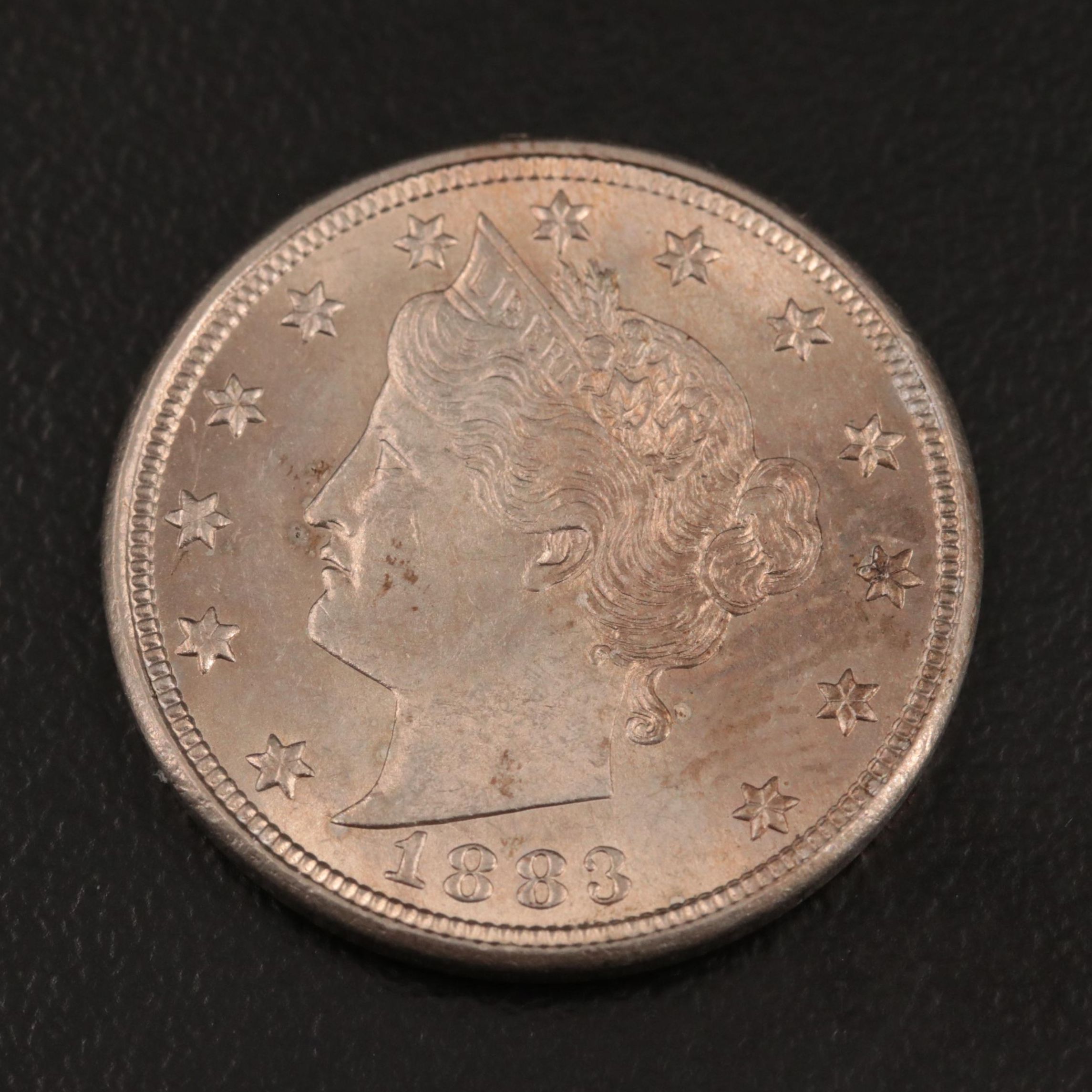 Uncirculated 1883 "No Cents" Liberty Nickel