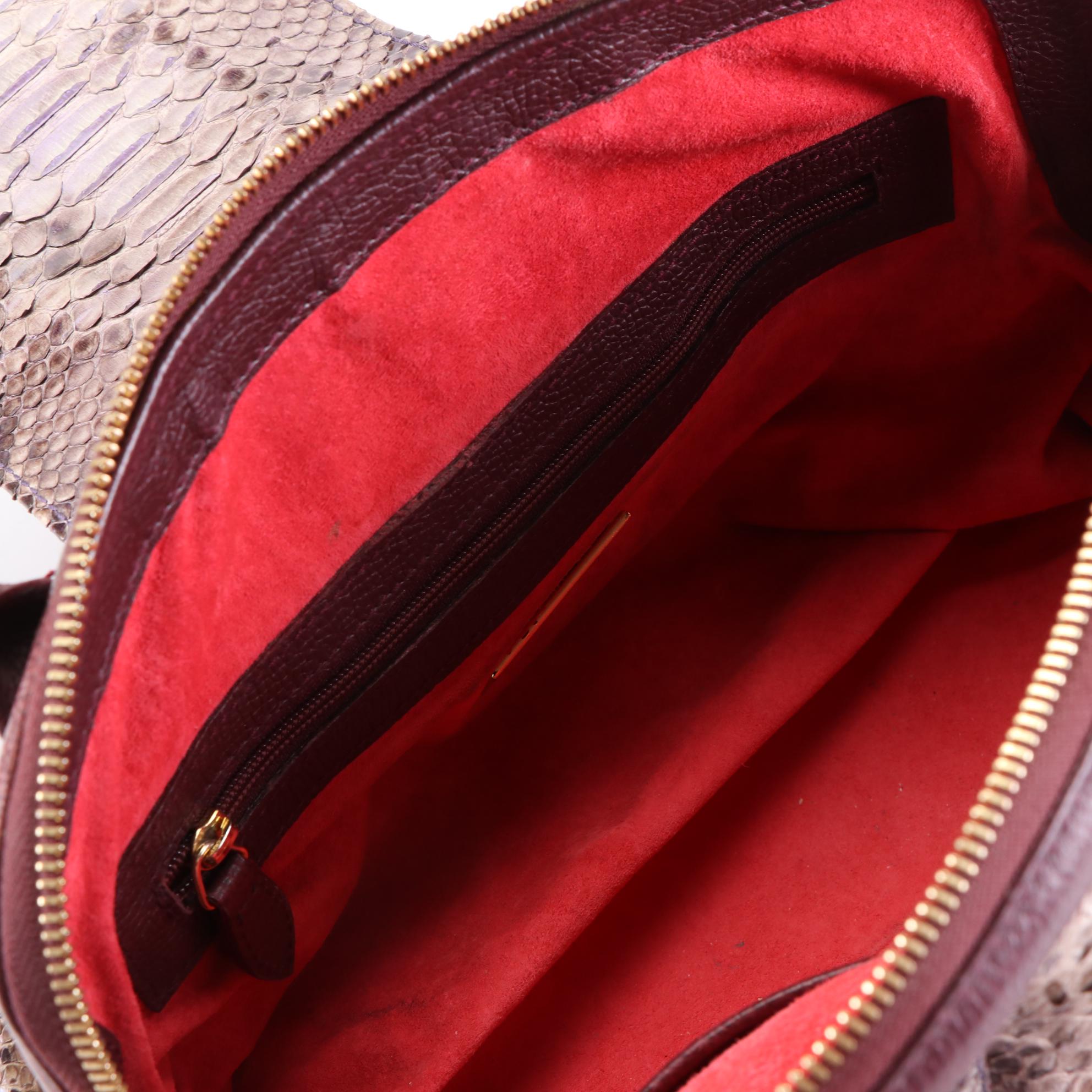 Judith Leiber x Rachel Zoe Medusa Bag in Python Skin and Leather