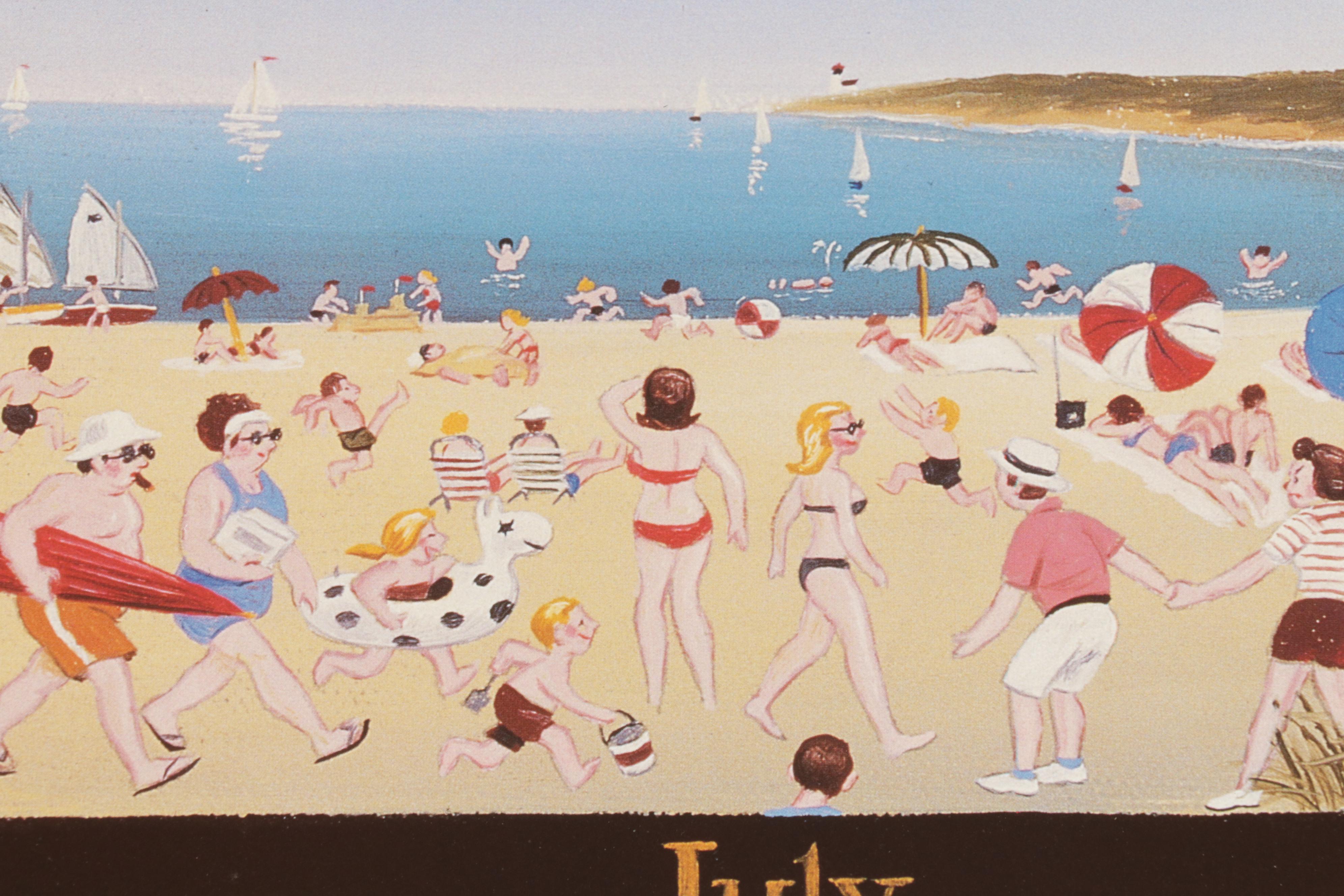 James Wallace Baker Offset Lithograph "A Nantucket Year," Circa 1986