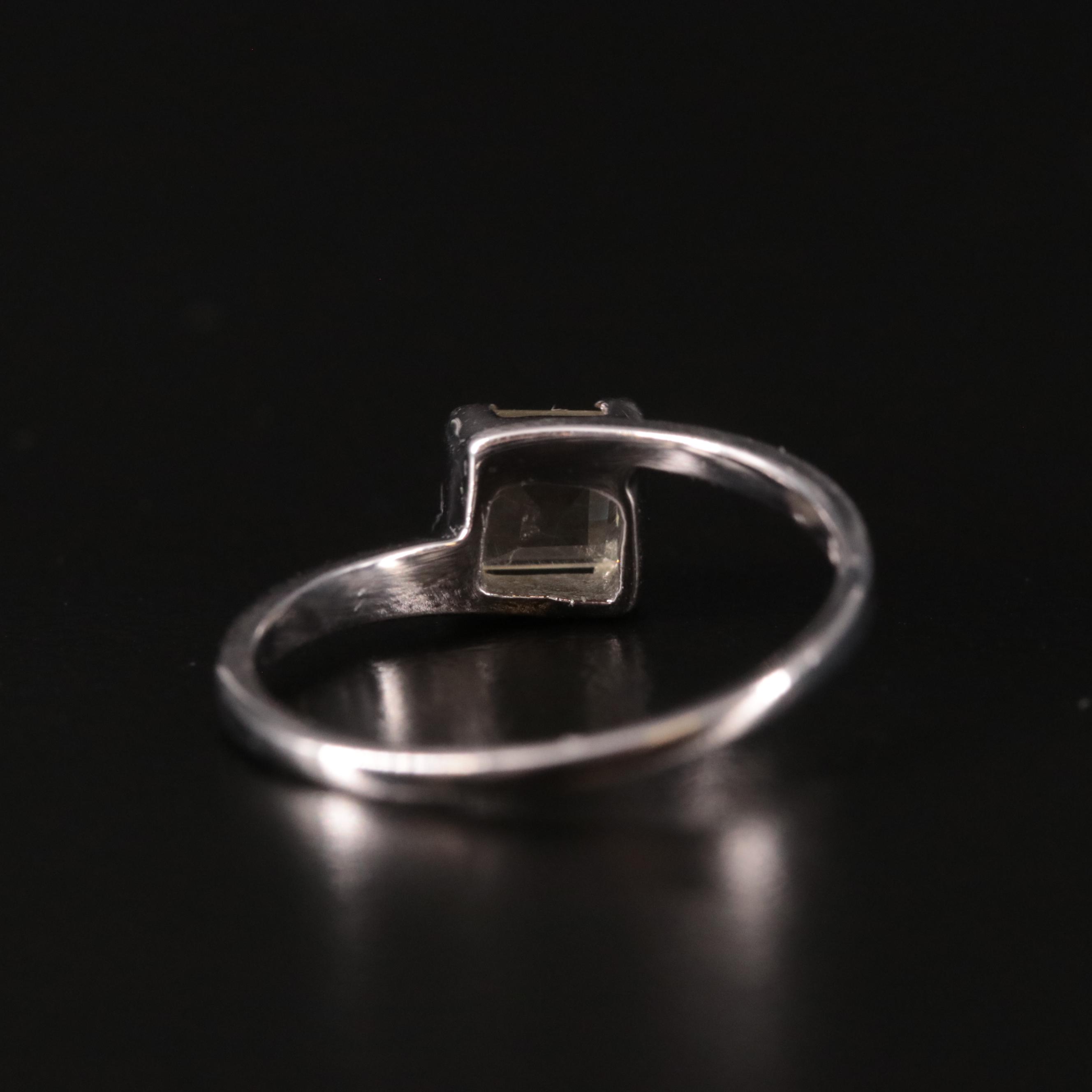 Sterling Citrine Solitaiere Ring