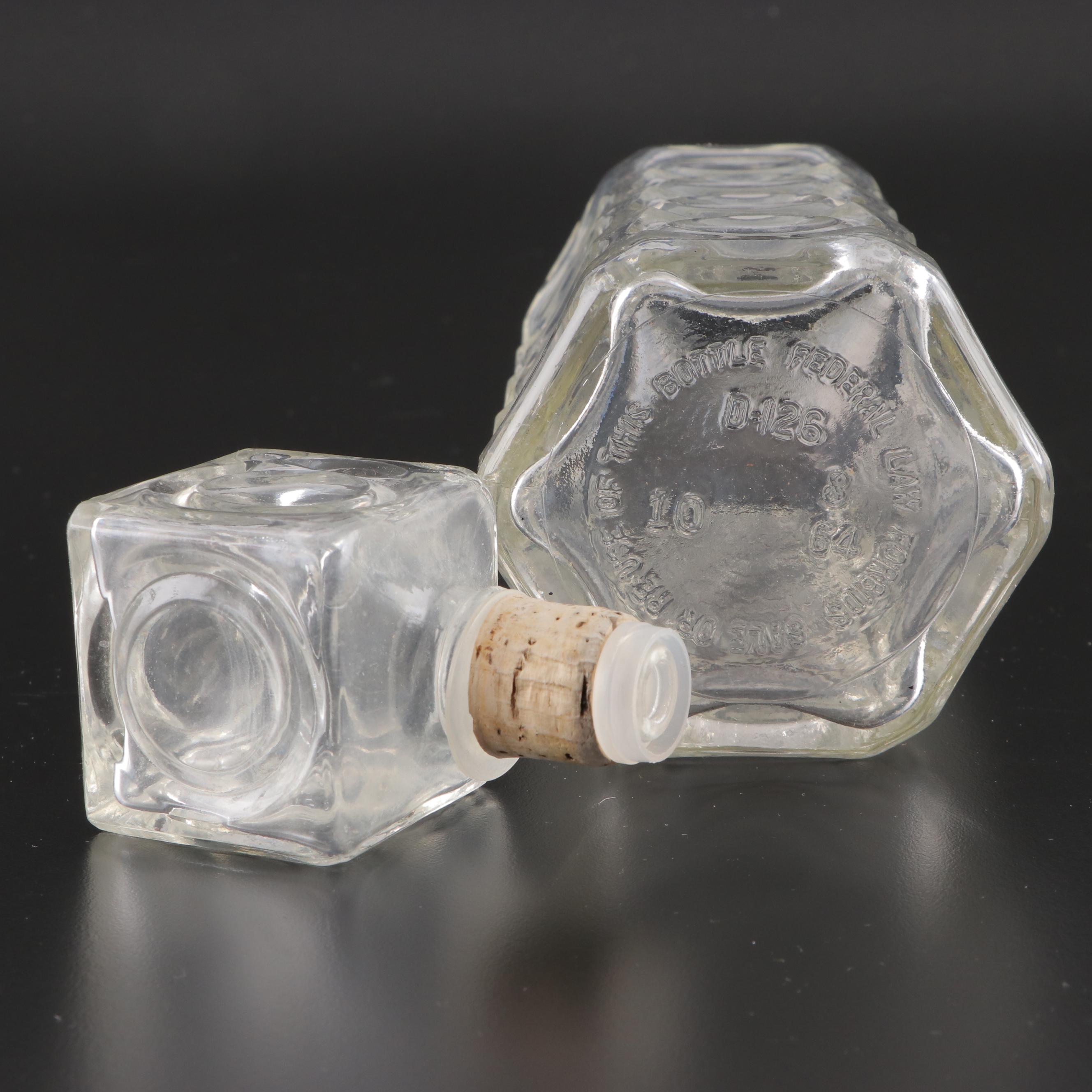 Anchor Hocking Star and Cameo Medallion and Other Pressed Glass Decanters