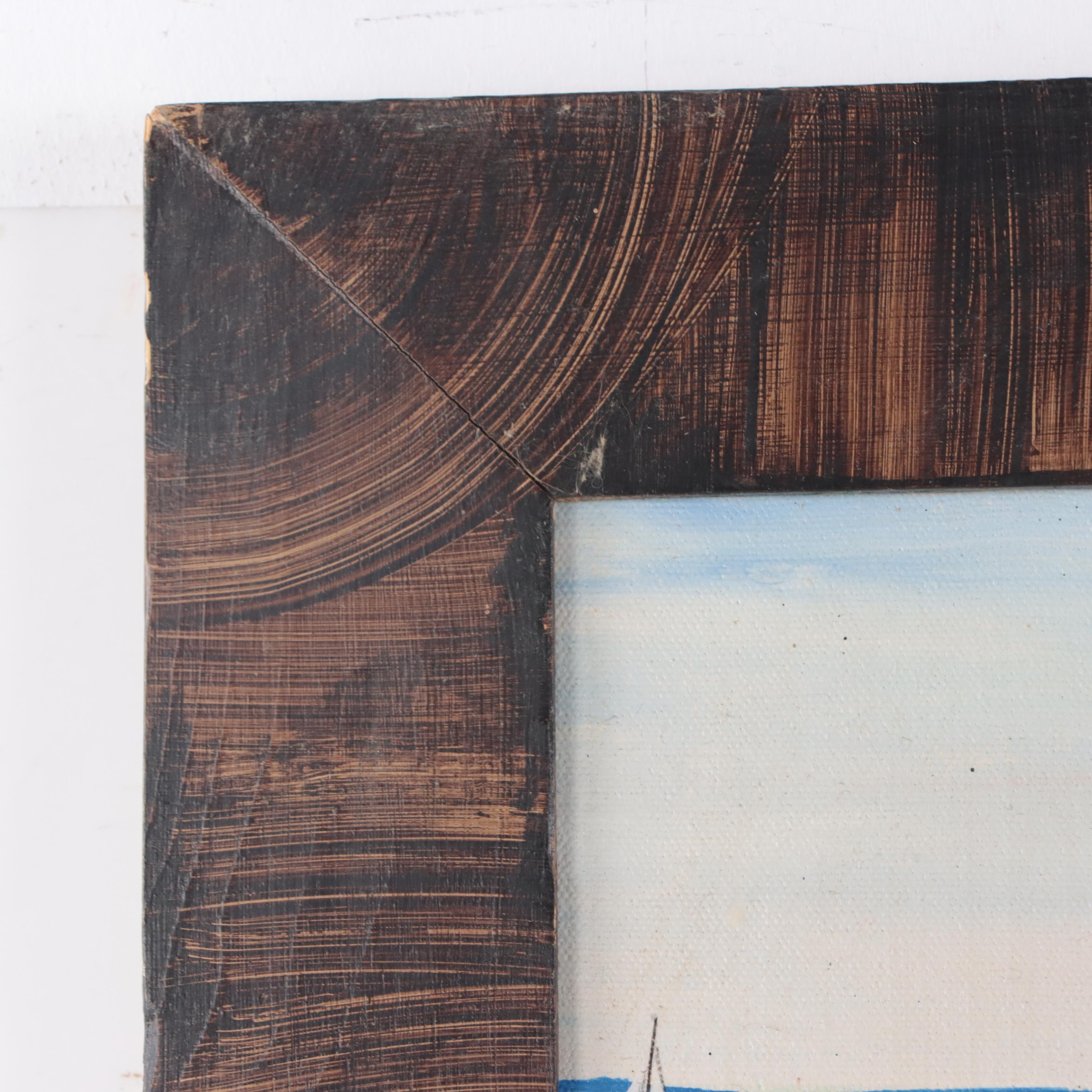 Joyce Kotting Basye Folk Art Acrylic Painting, 1986