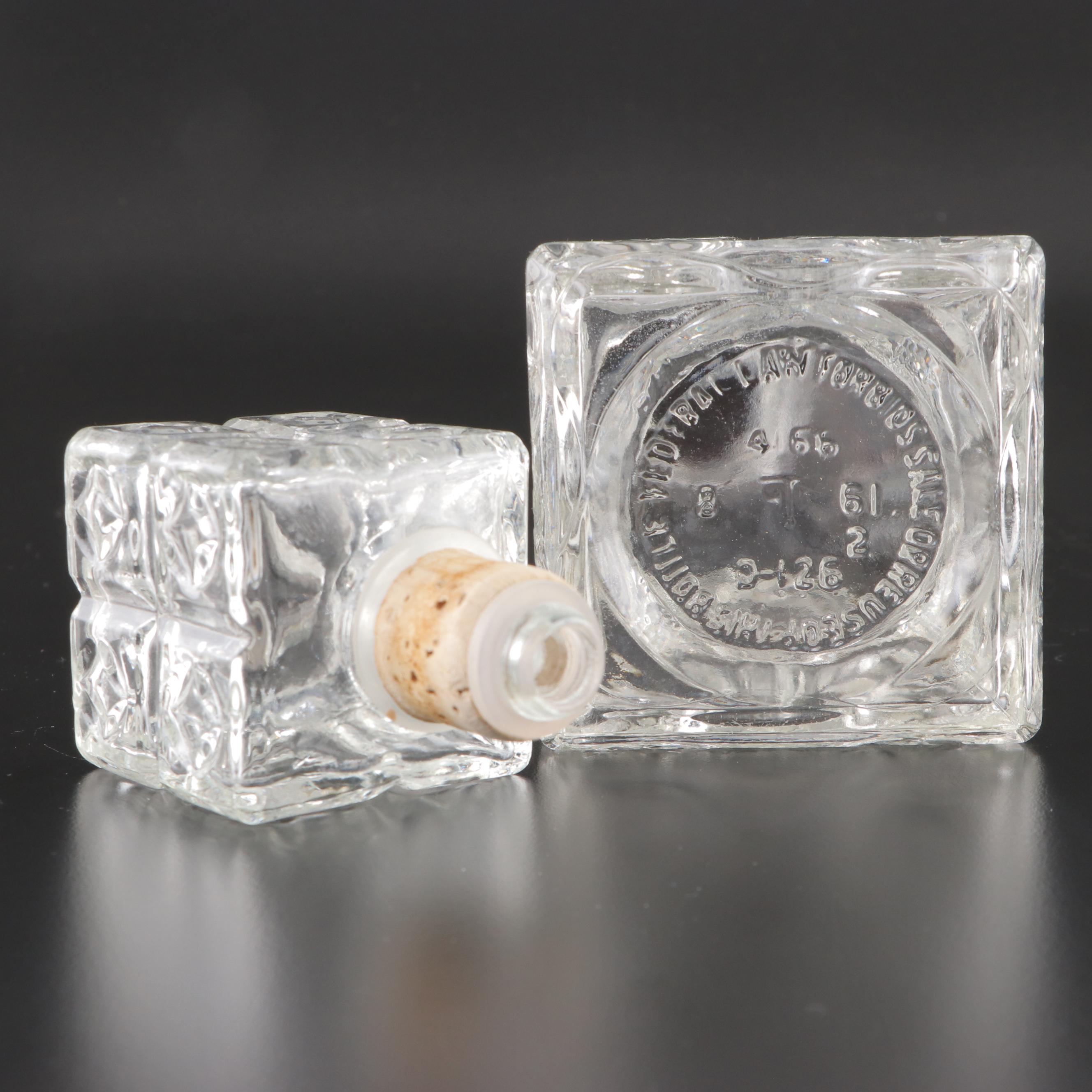 Anchor Hocking Star and Cameo Medallion and Other Pressed Glass Decanters