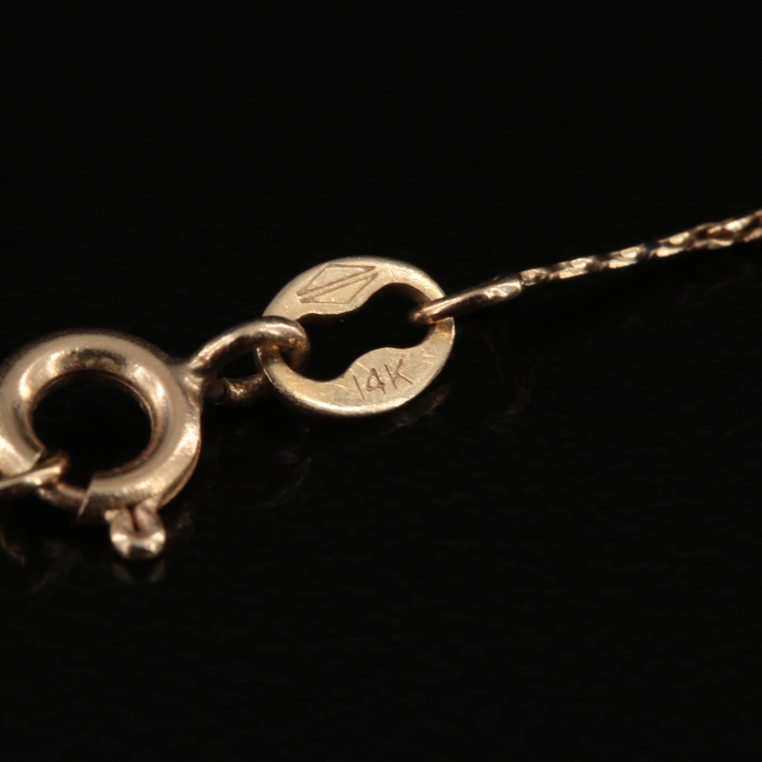 14K Serpentine Chain Necklace