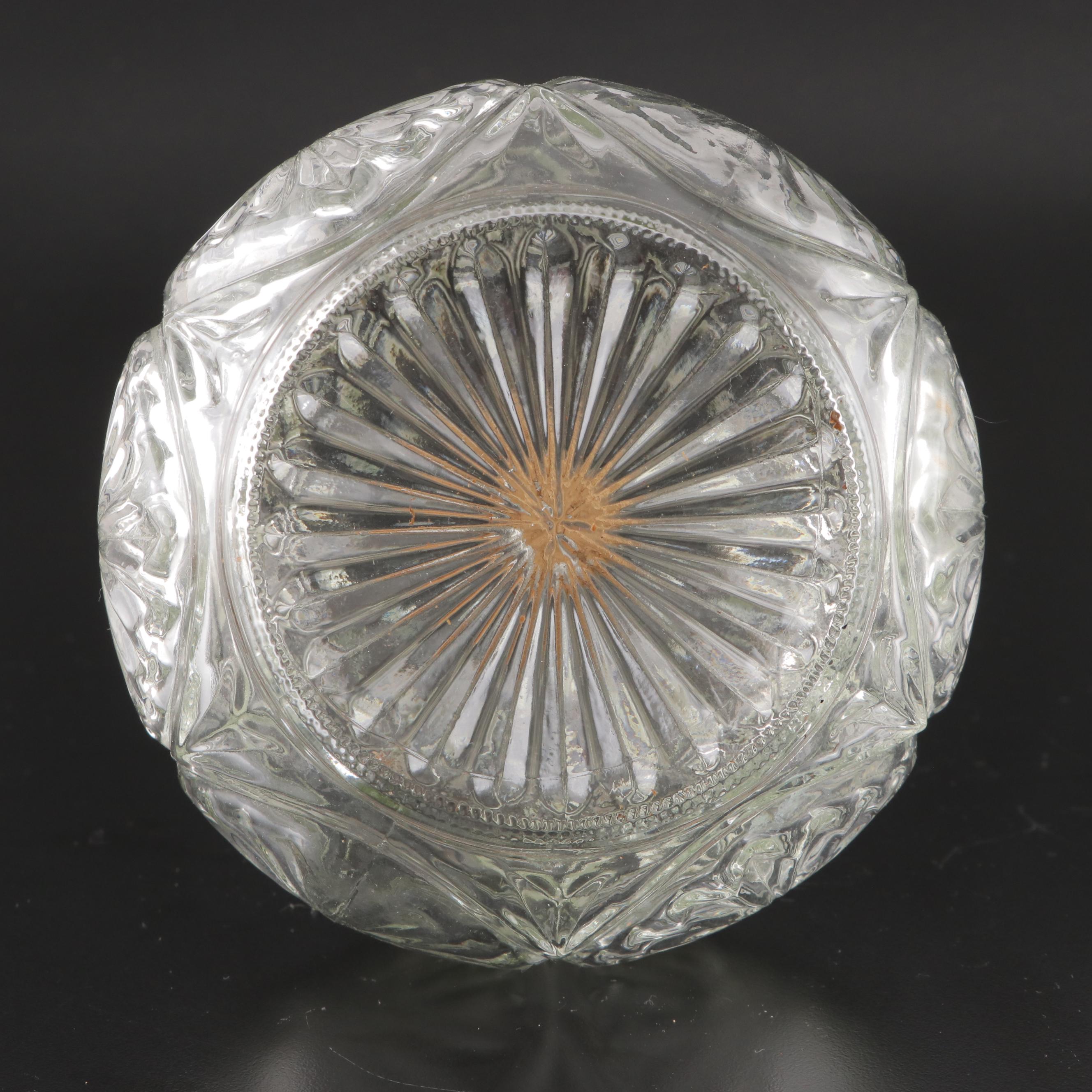 Anchor Hocking Star and Cameo Medallion and Other Pressed Glass Decanters