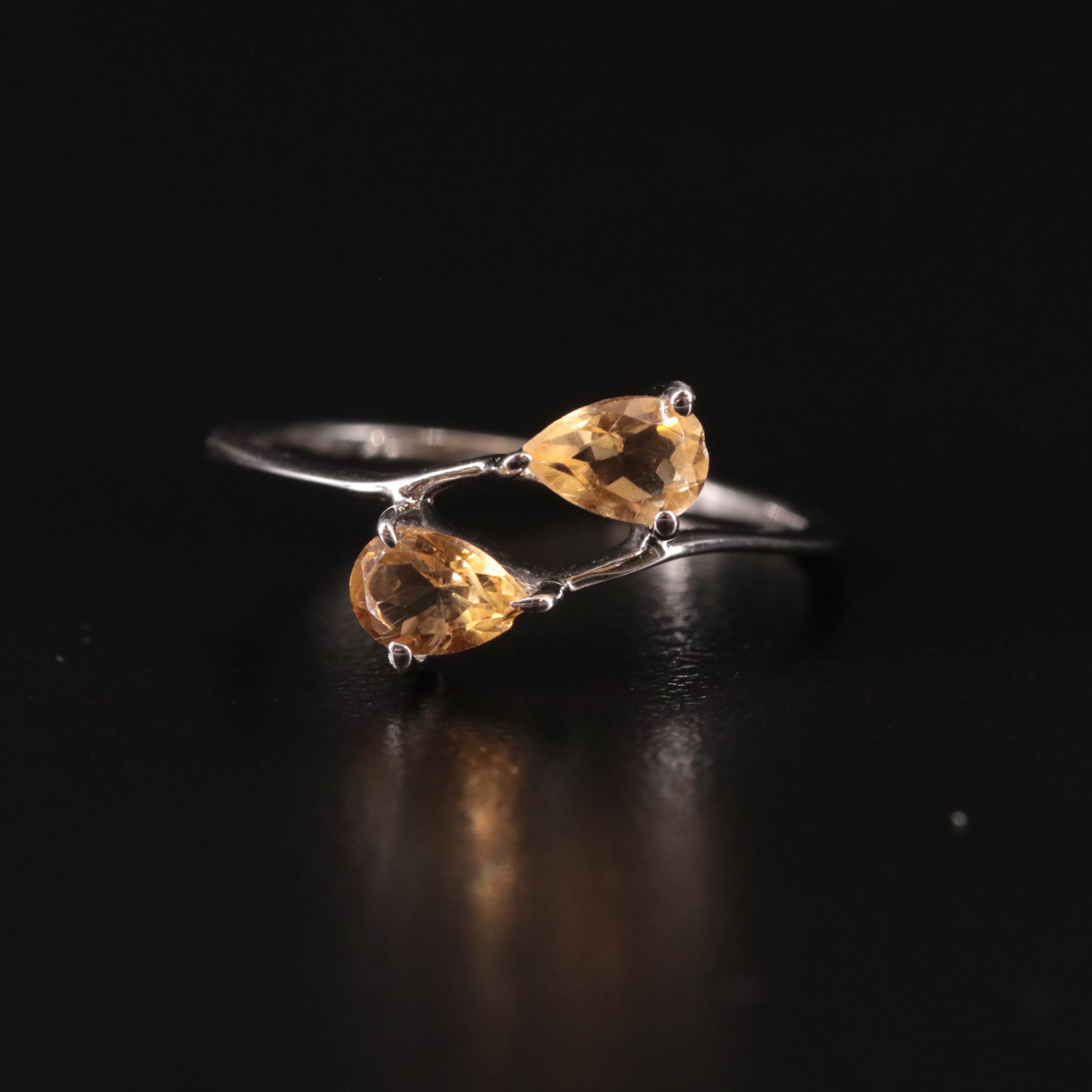 Sterling Citrine Ring