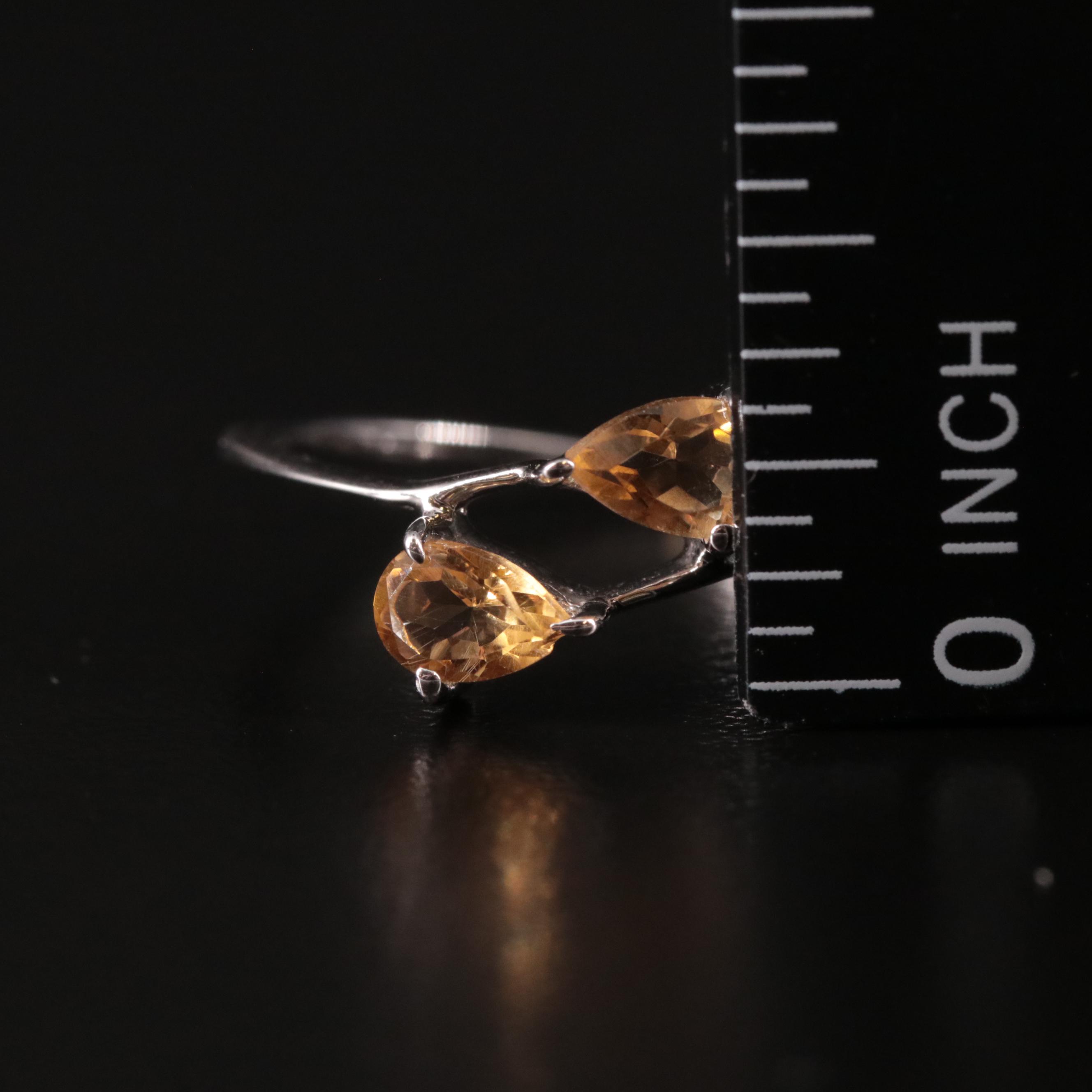 Sterling Citrine Ring
